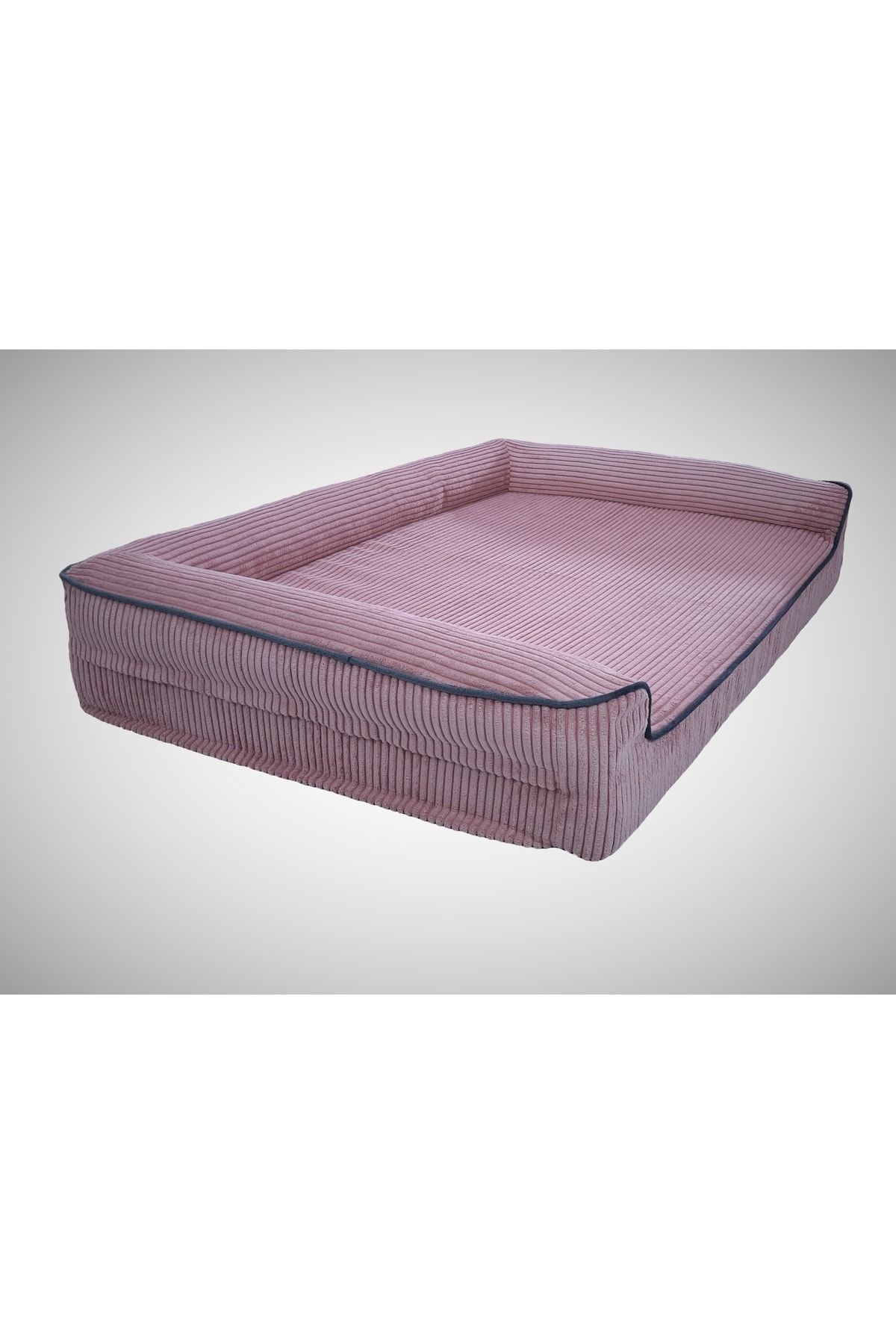 viscopet Premium Sofa Blok Sungerli Alezli Fermuarlı Yıkanabilir Köpek Yatağı Pembe
