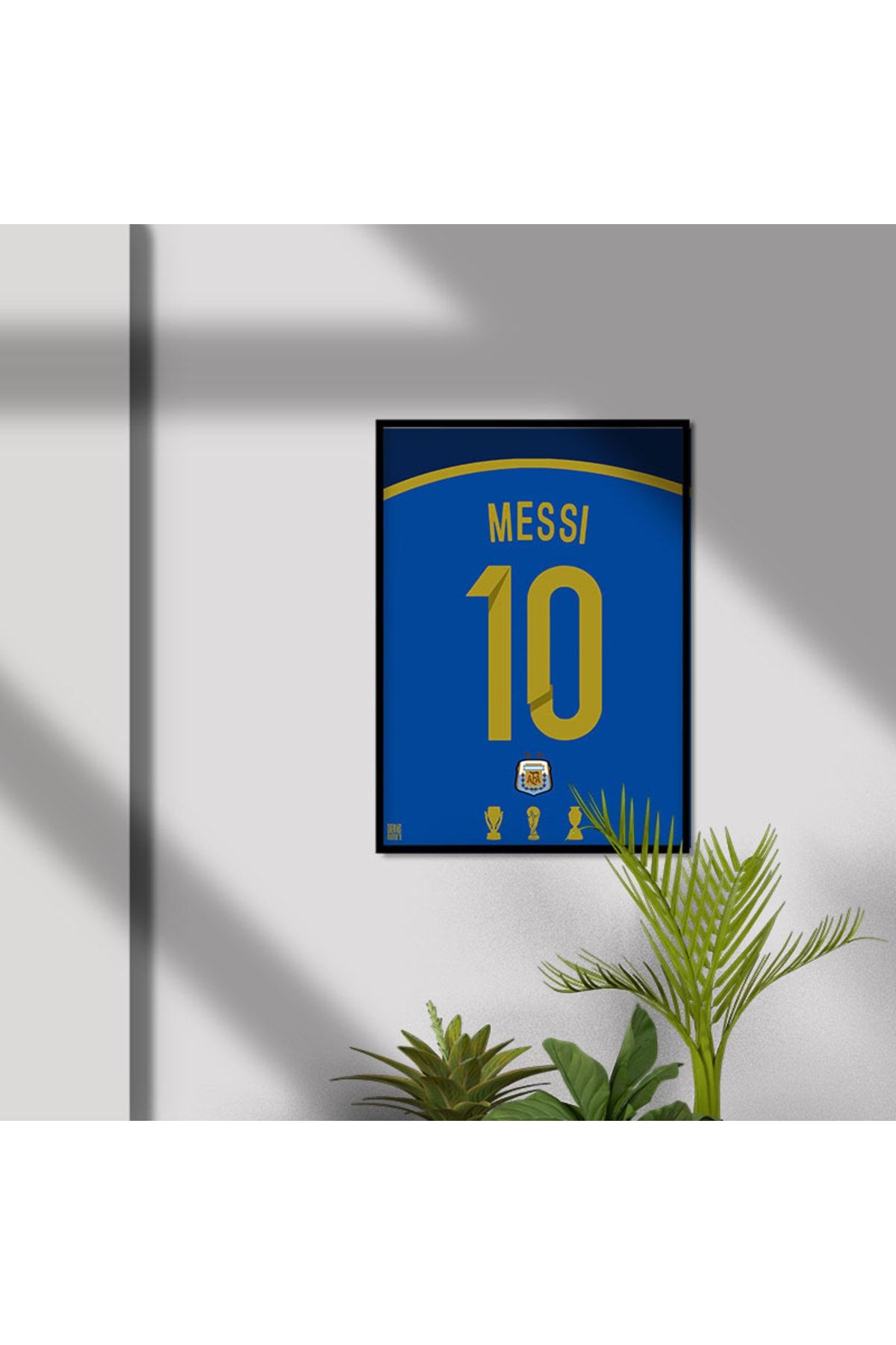 Sekiz Numara Lionel Messi Arjantin 2014 Forma Poster Tablo