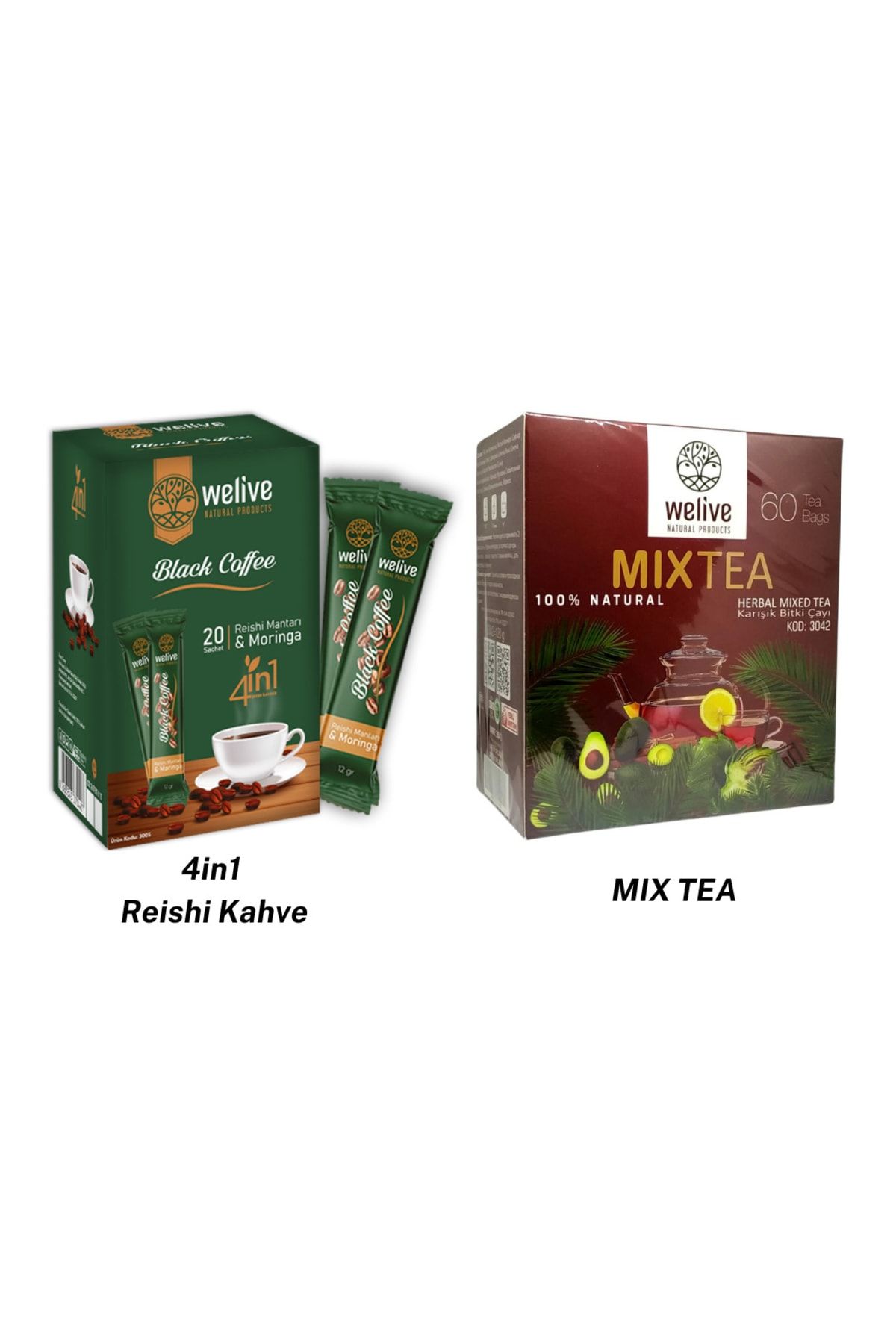 Welive Mix Tea 4in1 Reishi Coffee (detox Serisi )