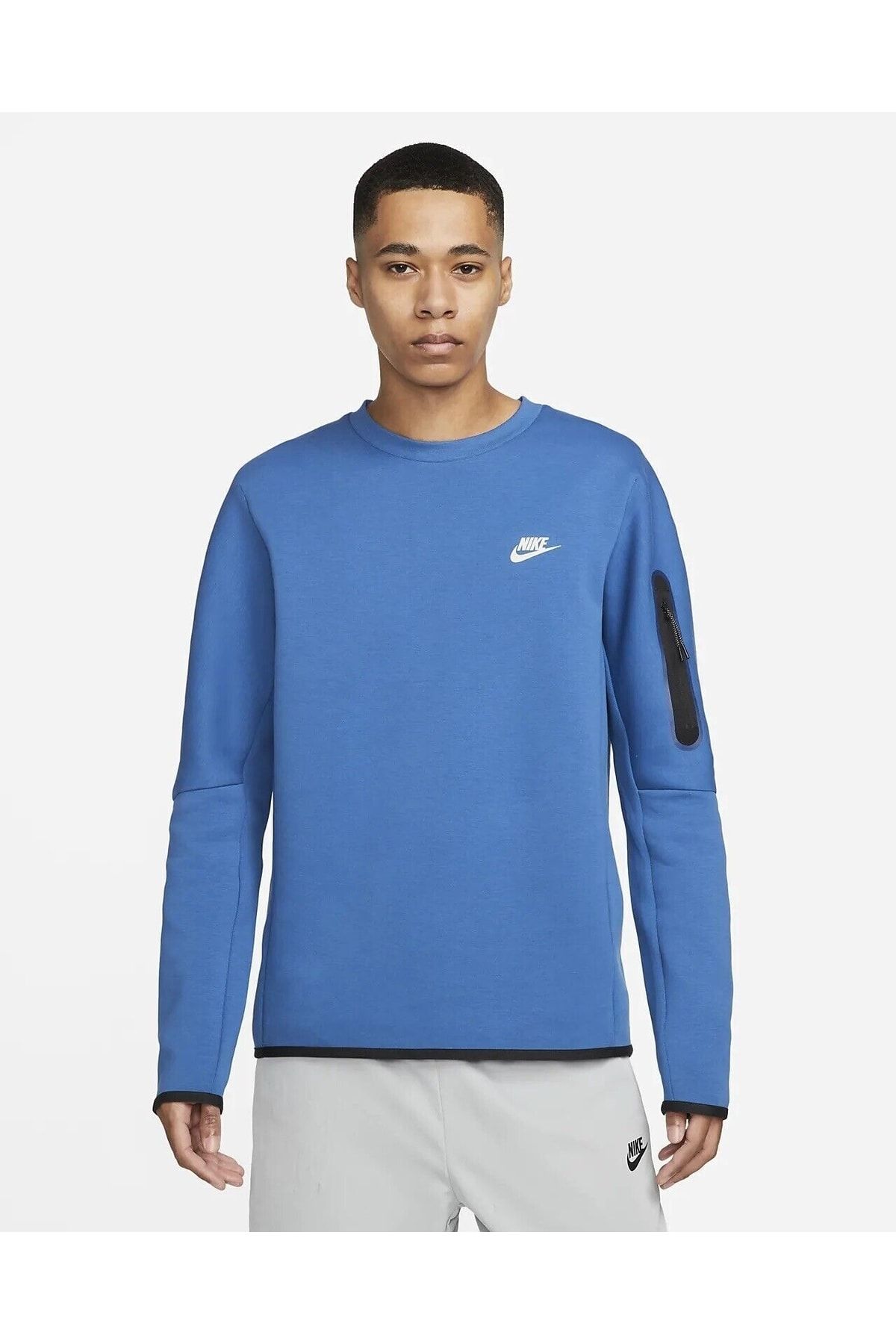 Nike Tech Fleece Crew Sweater Sweatshirt Blue Cu4505-407