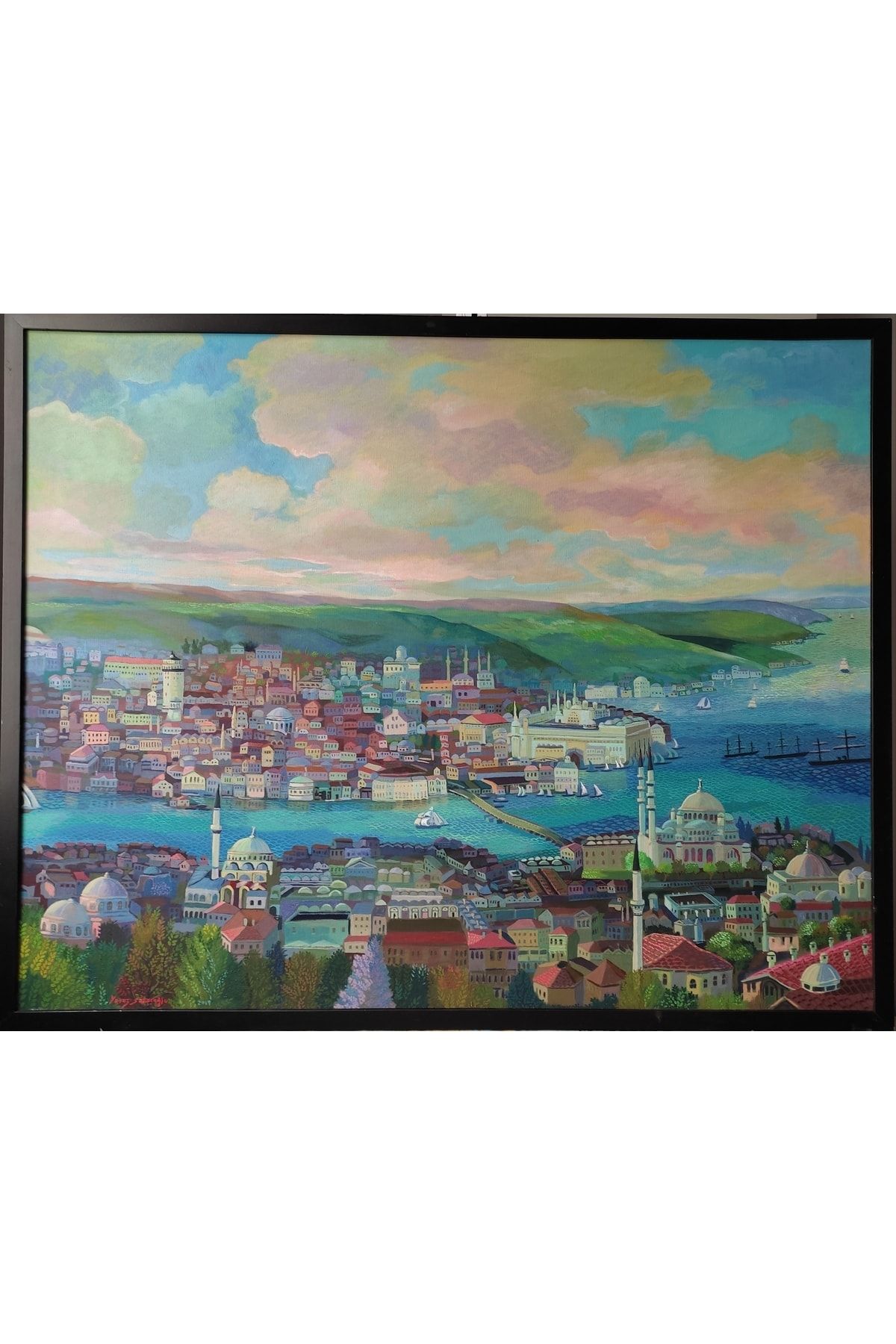 Artoloji Yavuz Saraçoğlu - Bir Zamanlar Istanbul - Tuval Üzerine Yağlıboya - 80x100 cm