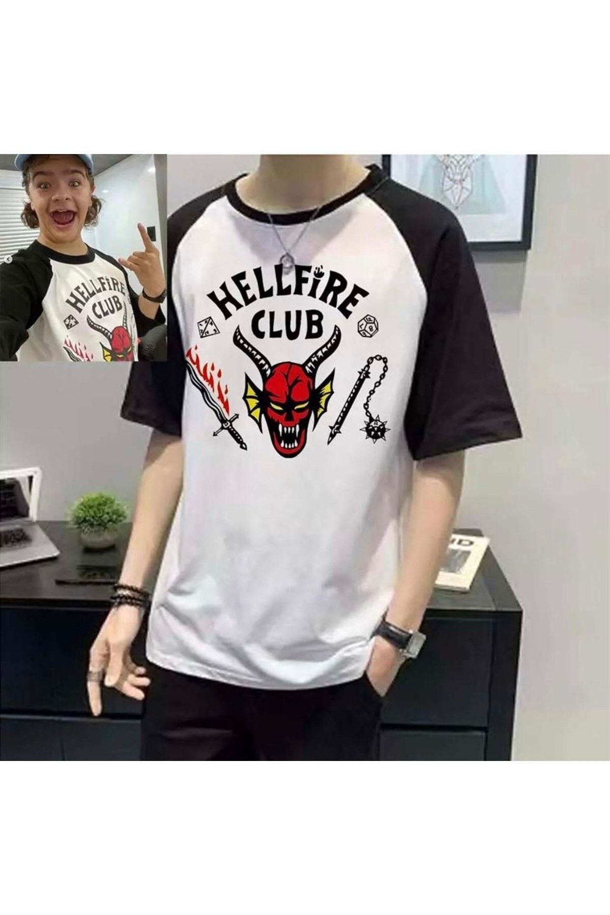Touz Moda Stranger Things Hellfire Club Unisex Oversize T-shirt