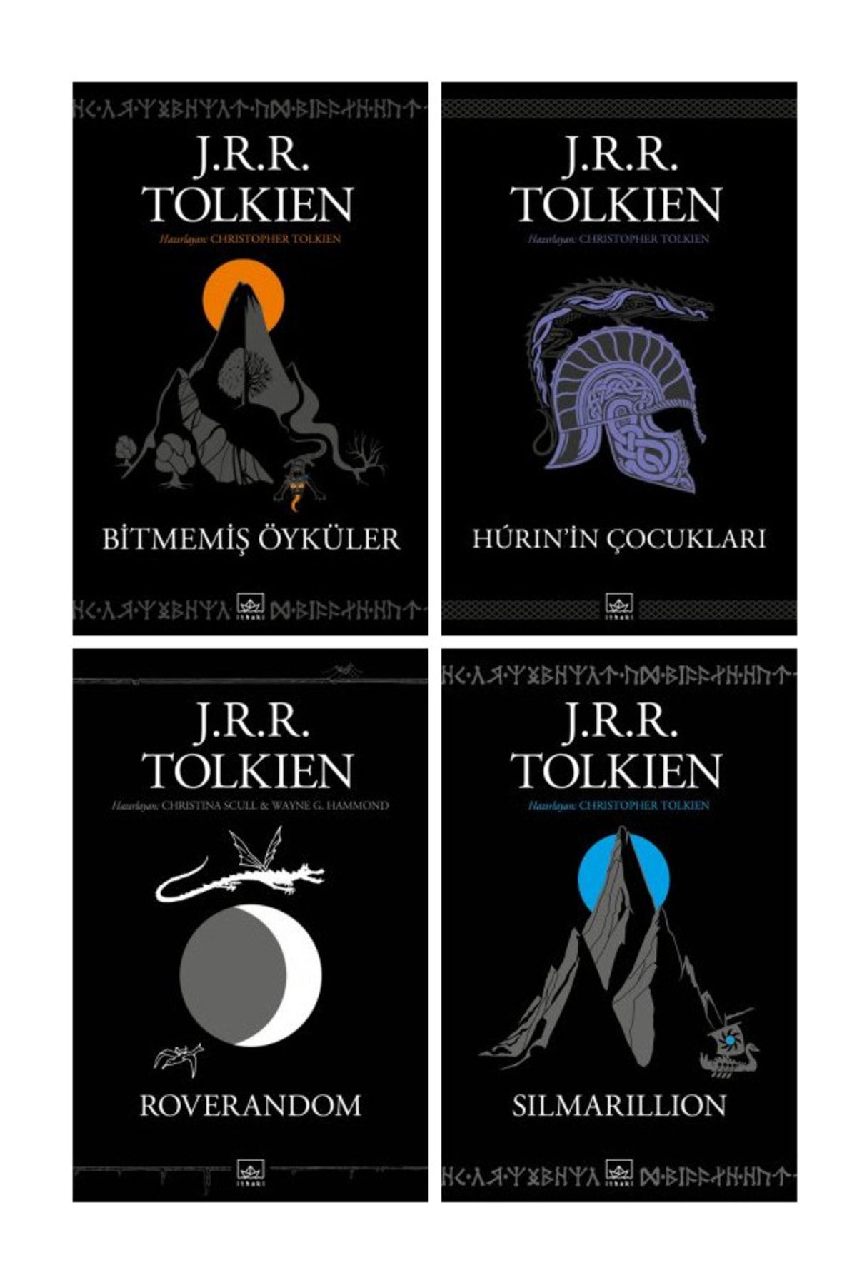 İthaki Yayınları Tolkien 4 Kitap Set - Bitmemiş Öyküler + Hurin'in Çocukları + Roverandom + Silmarillion