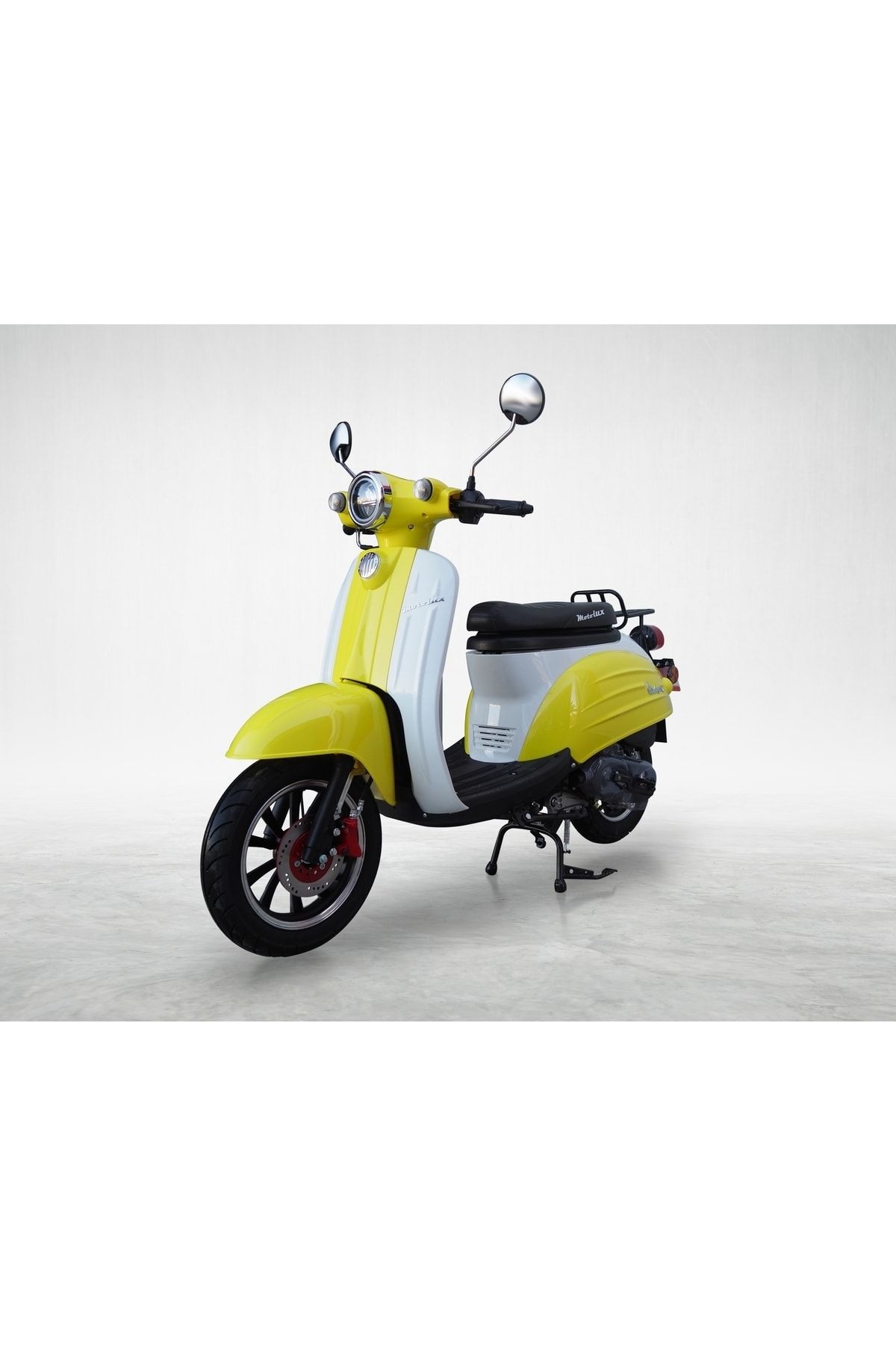 Motolux Vintage 50 Cc Benzinli Scooter Sarı - Beyaz