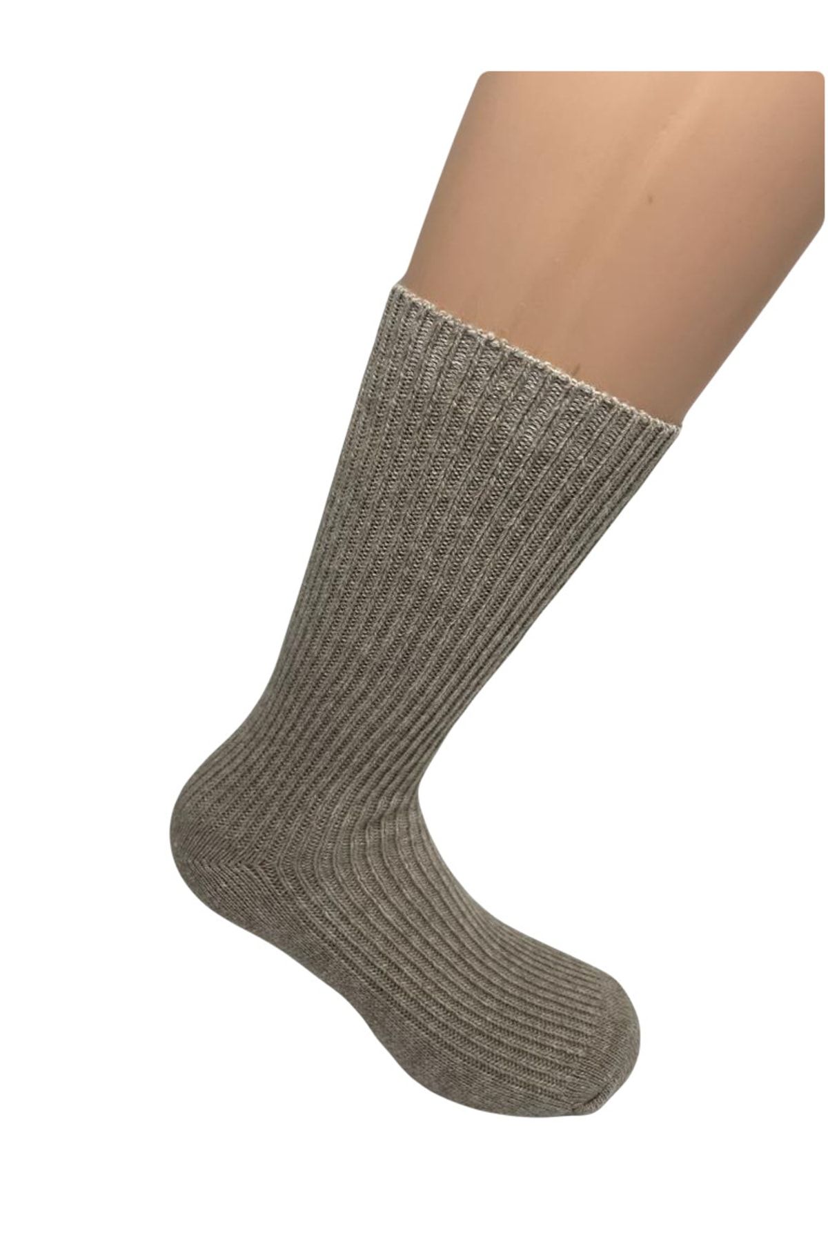 Bamuta Kaşmir Kışlık Bot Çorabı Bej