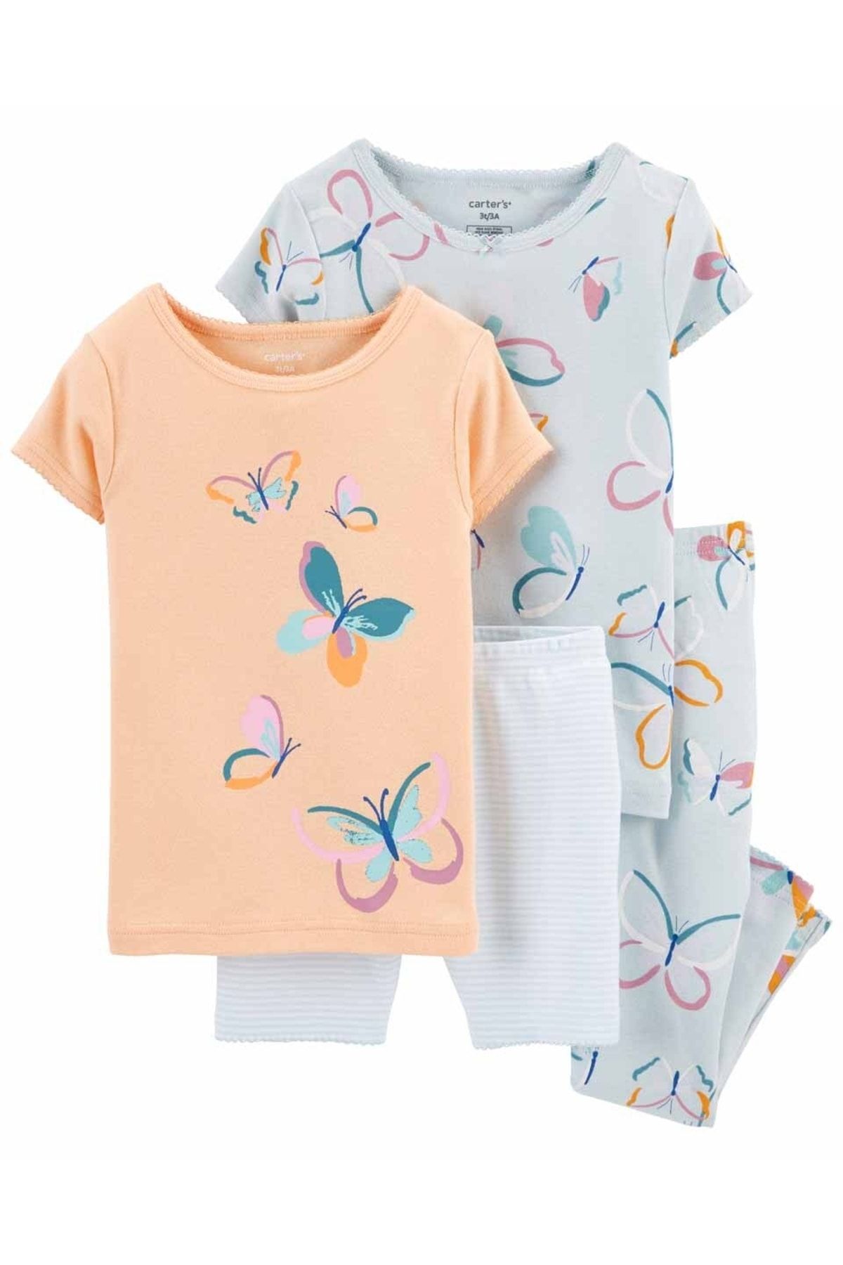 Carter's Kız Bebek Kelebek Desenli Pijama Seti 4'lü Paket
