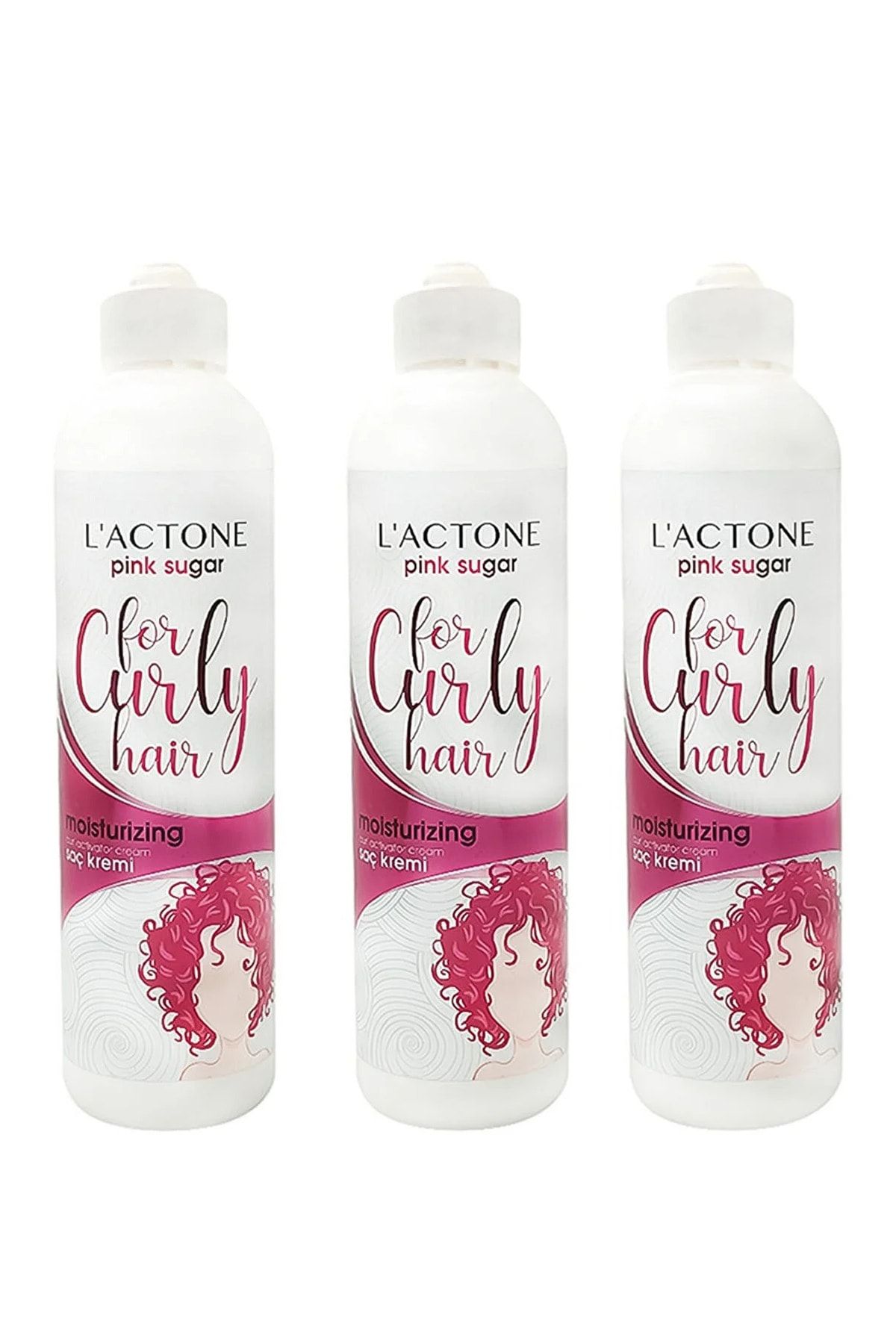 L'ACTONE 3'lü Kıvırcık Saç Için Pink Sugar Aktivatör Krem 400ml