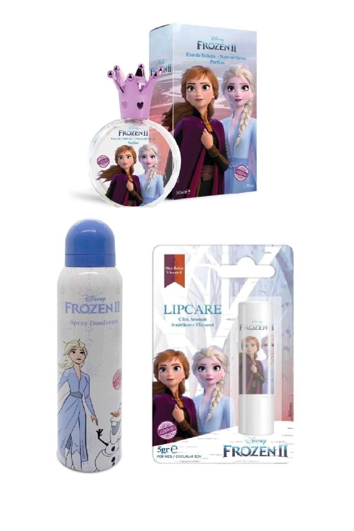 DİSNEY Lisanslı Frozen Kız Çocuk Elsa&anna Parfüm&deodorant&lipcare Seti