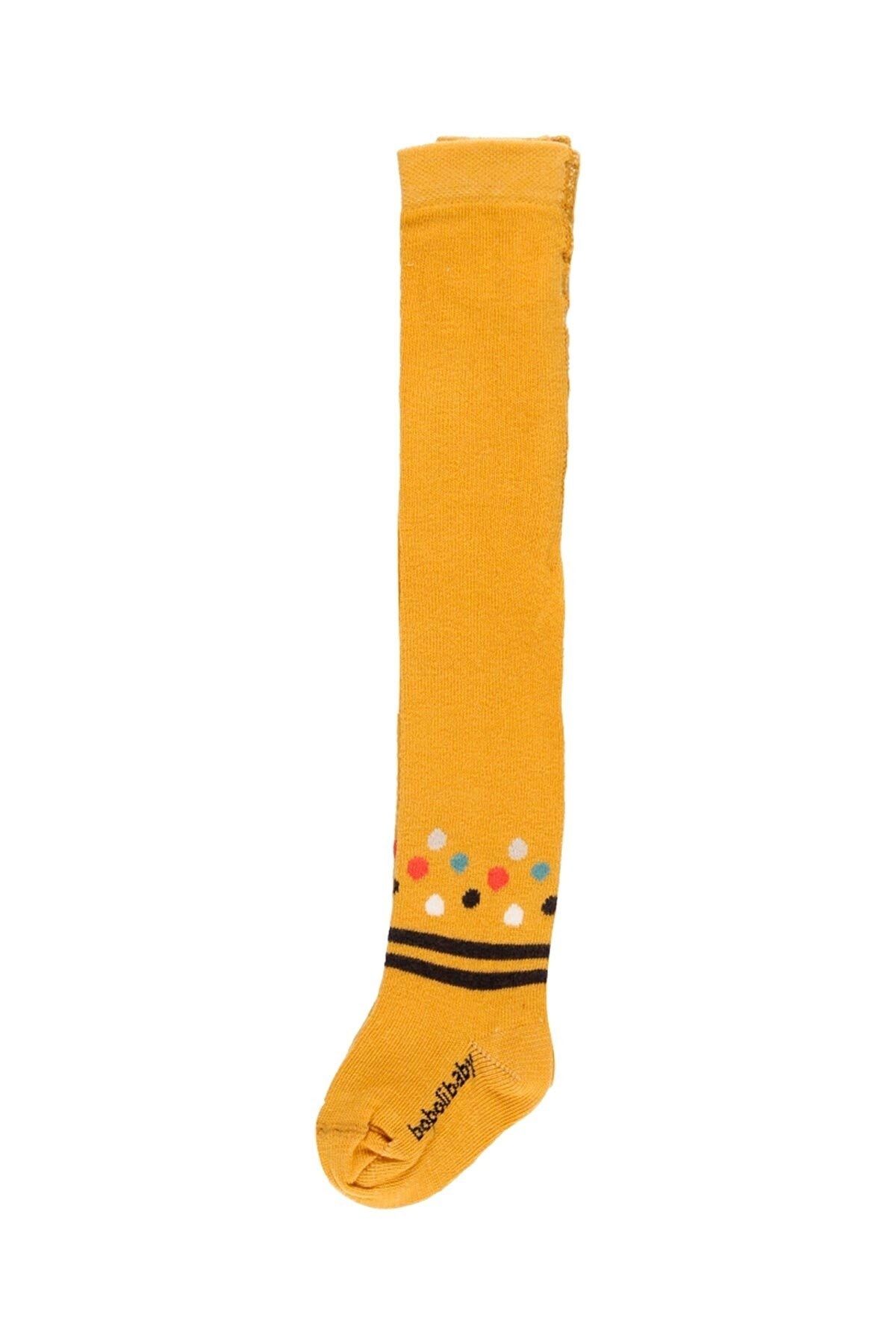 Boboli Kız Bebek Külotlu Çorap Sarı