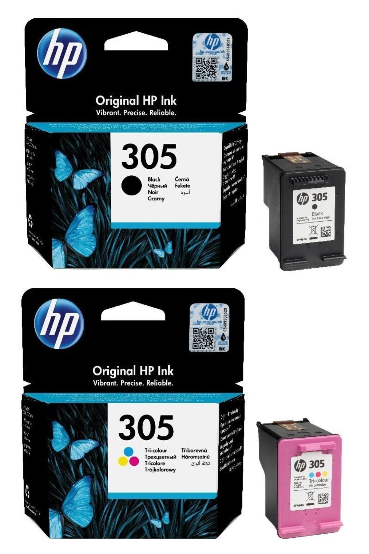 HP Deskjet 2700 Orjinal Kartuş - 305 3ym61ae 3ym60ae Avantaj Paket