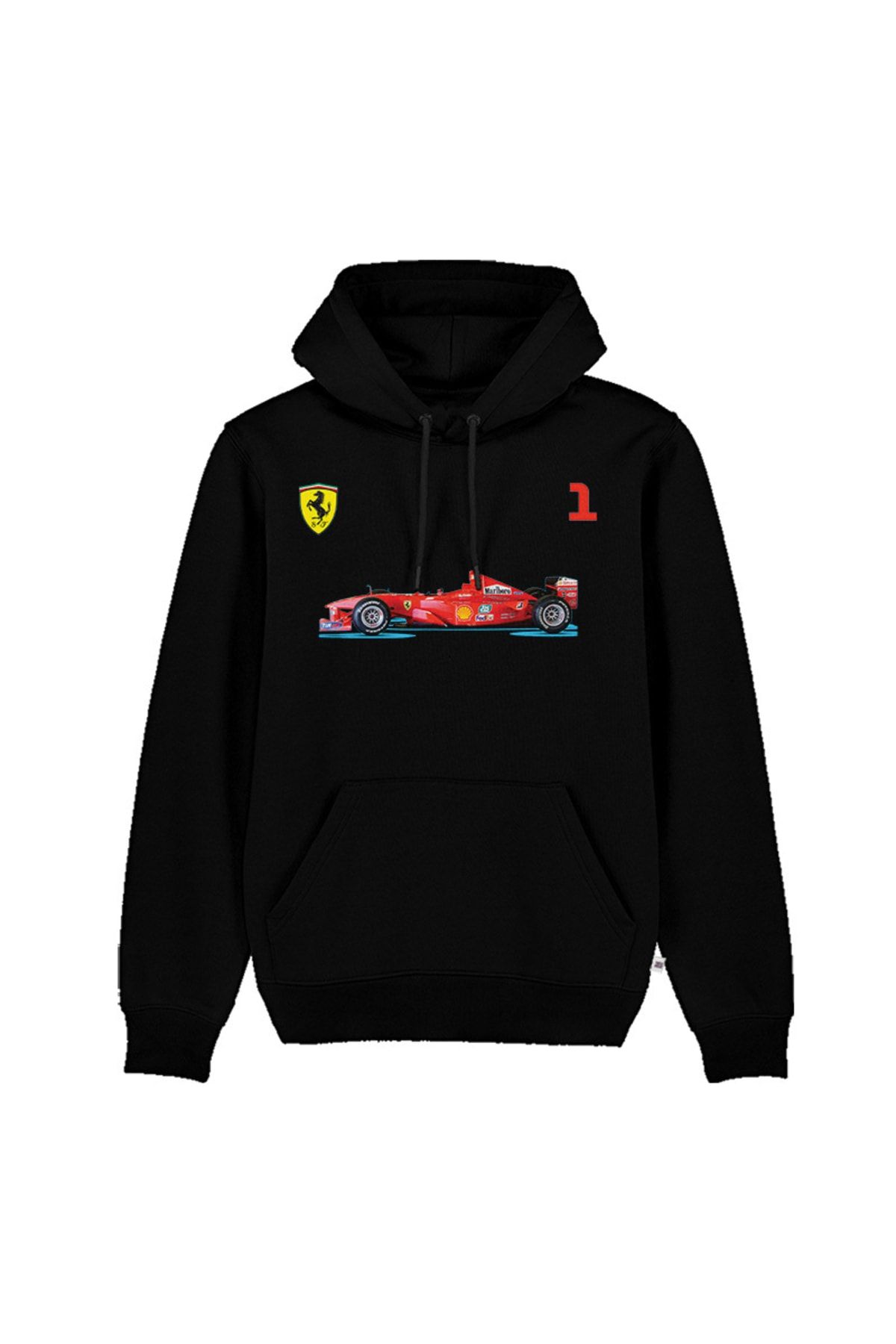 Sekiz Numara Michael Schumacher Scuderia Ferrari Formula 1 Takım Sweatshirt
