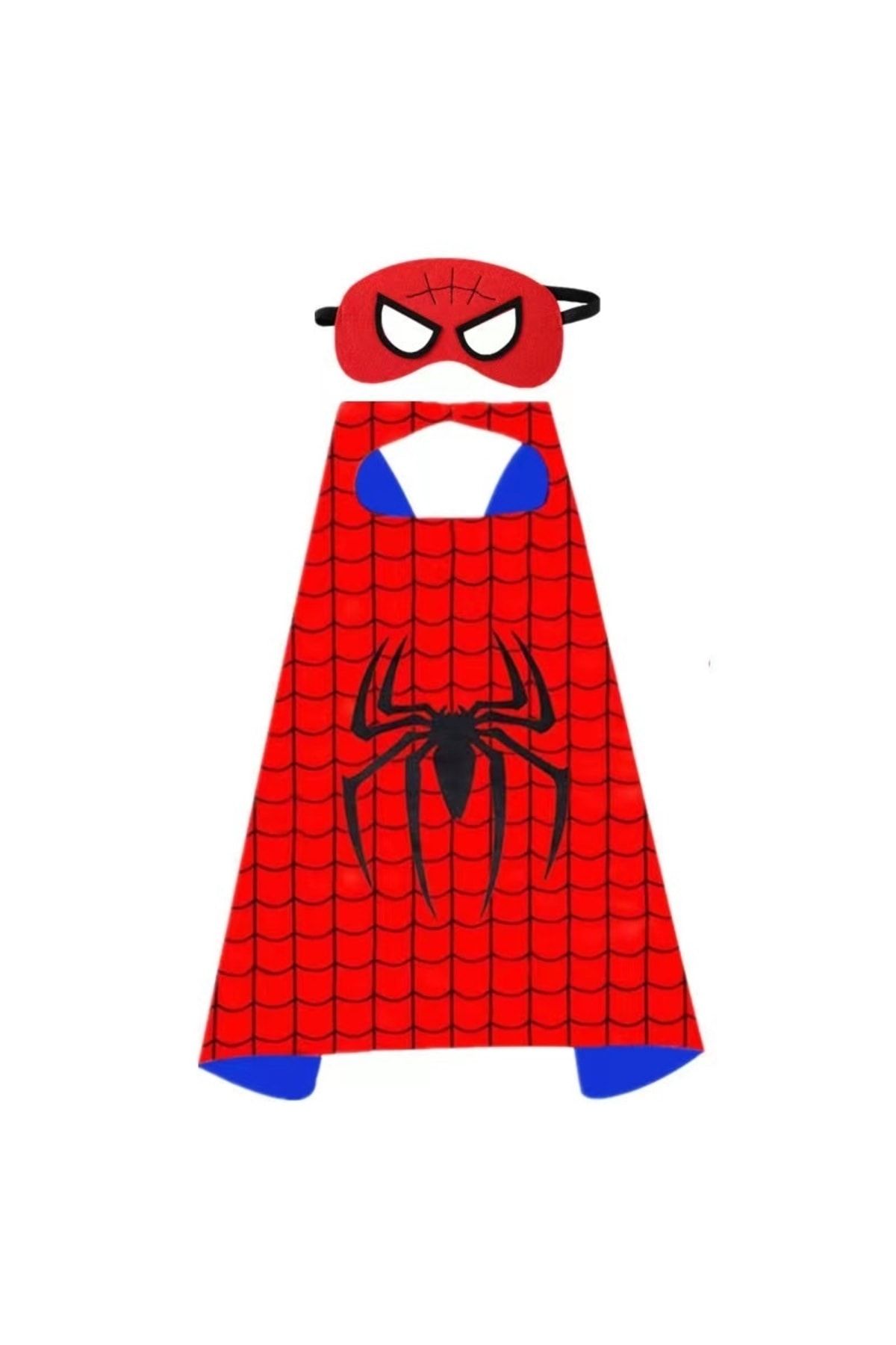 Genel Markalar Örümcek Adam Spiderman Avengers Pelerin + Maske Kostüm Seti 70x70 cm No:1