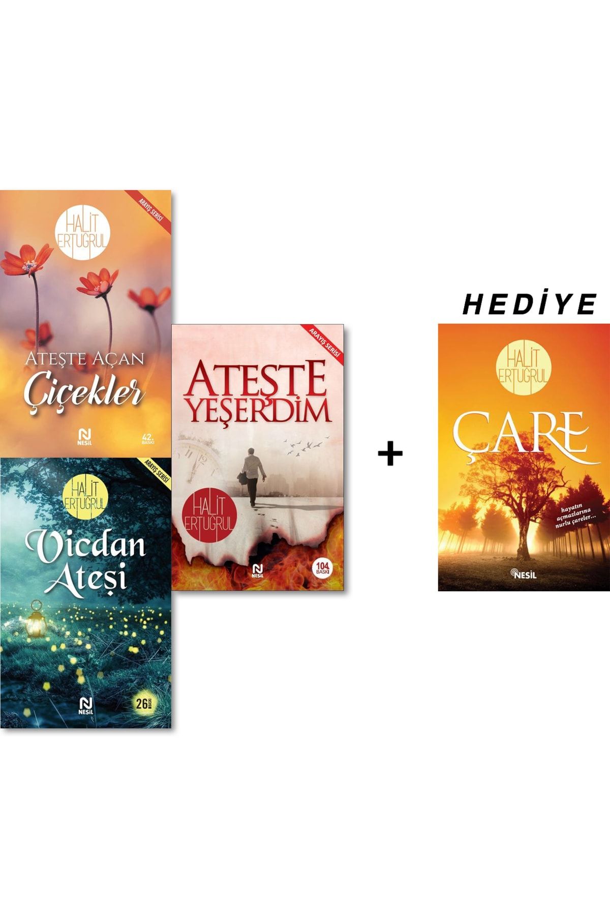 Nesil Yayınları Ateş Serisi (ateşte Yeşerdim&ateşte Açan Çiçekler&vicdan Ateşi) Halit Ertuğrul