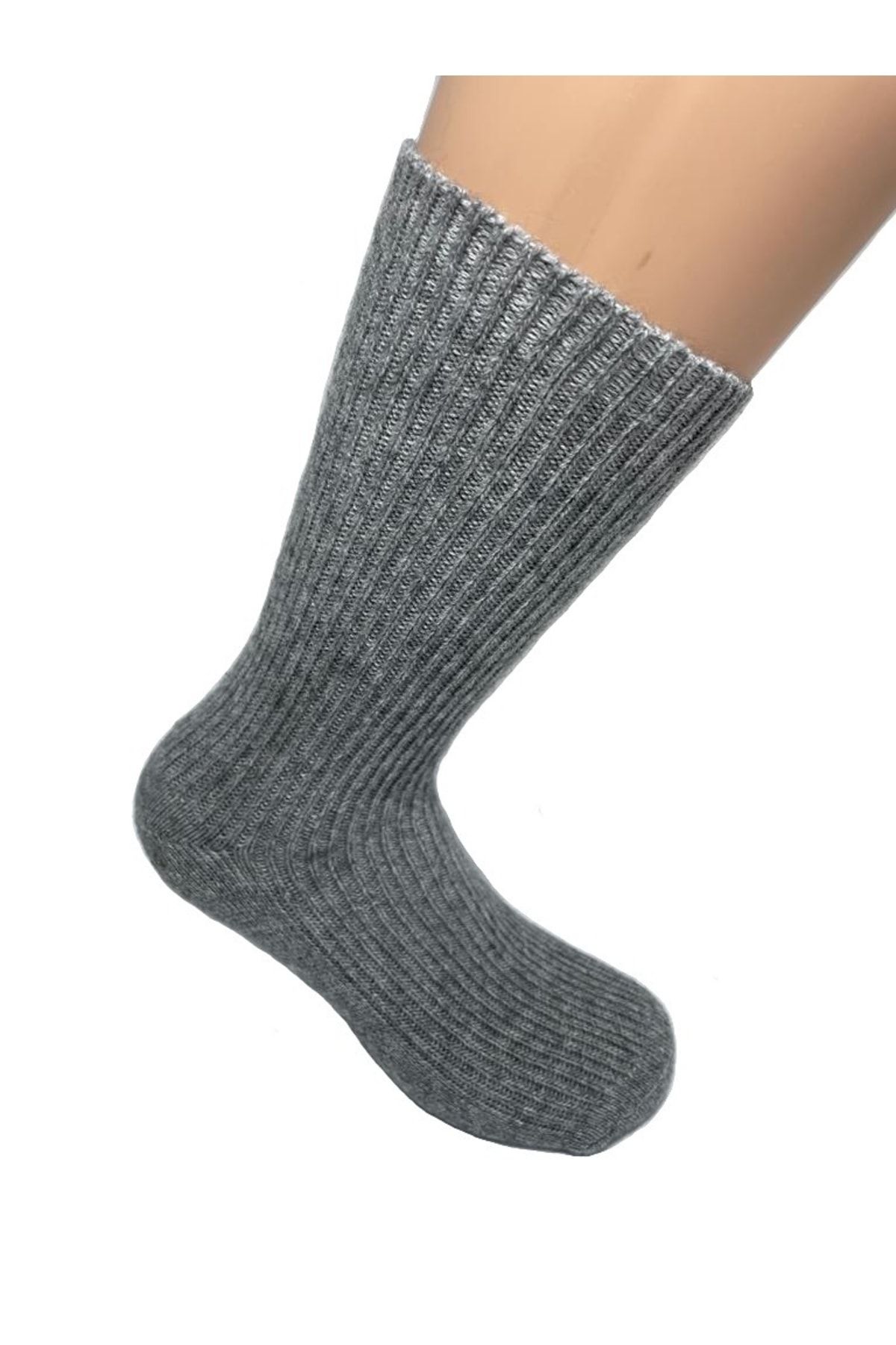Bamuta Kaşmir Kışlık Bot Çorabı Gri