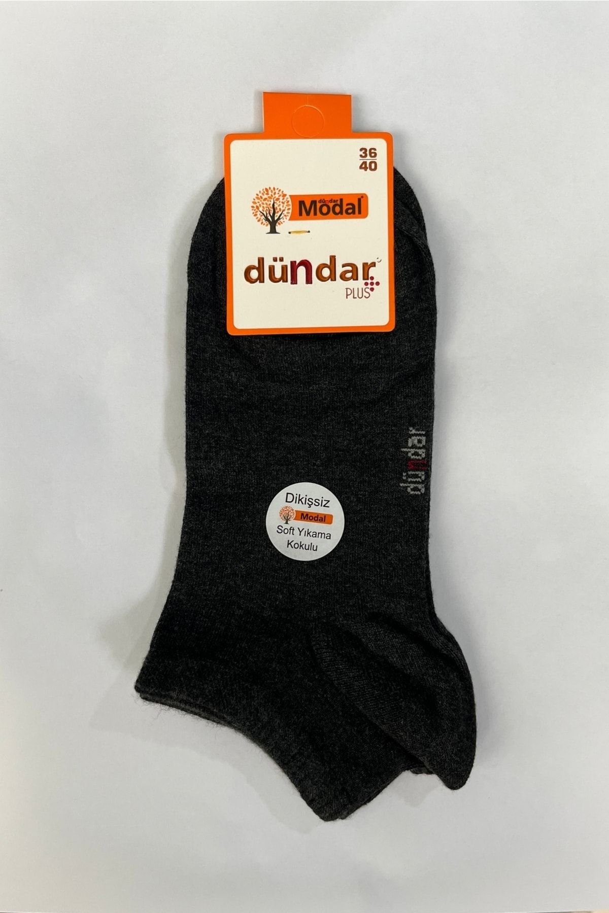 Dündar Unisex Füme Modal 6'lı Dikişsiz Patik Çorap