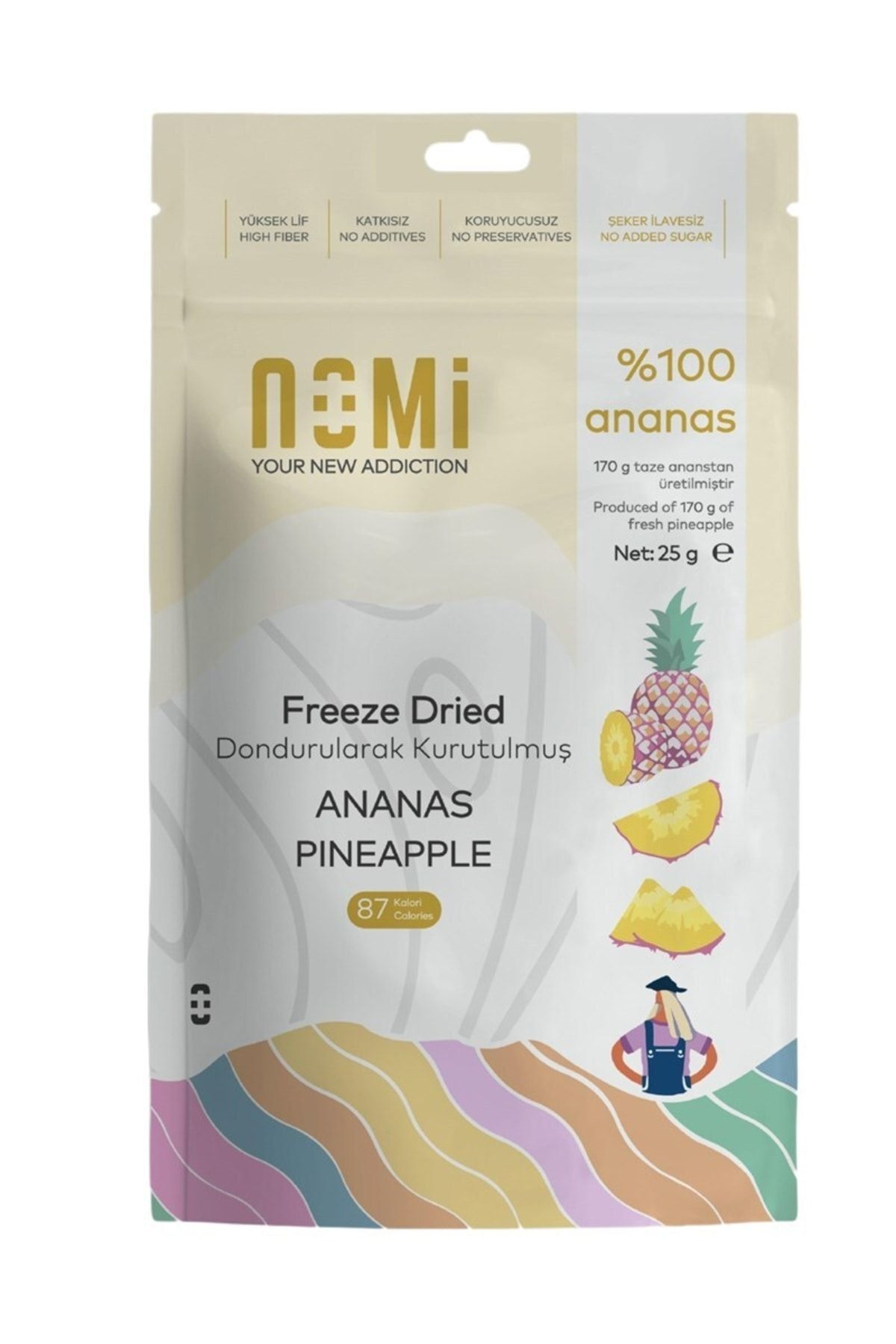 NOMİ Freeze Dried Ananas - 25 gr