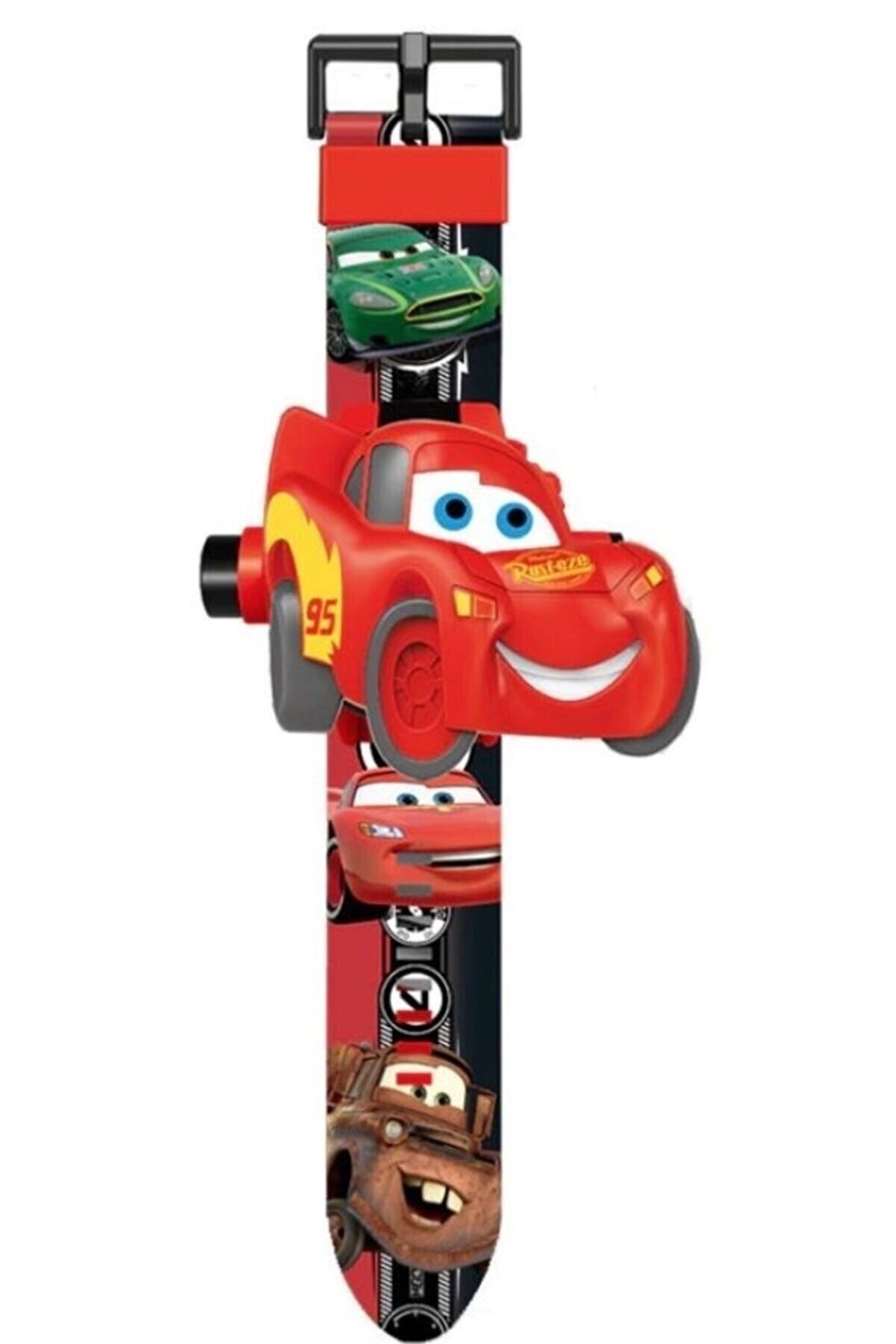marimari Pixar Cars Şimşek Mcqueen 3d Projeksiyonlu Saat
