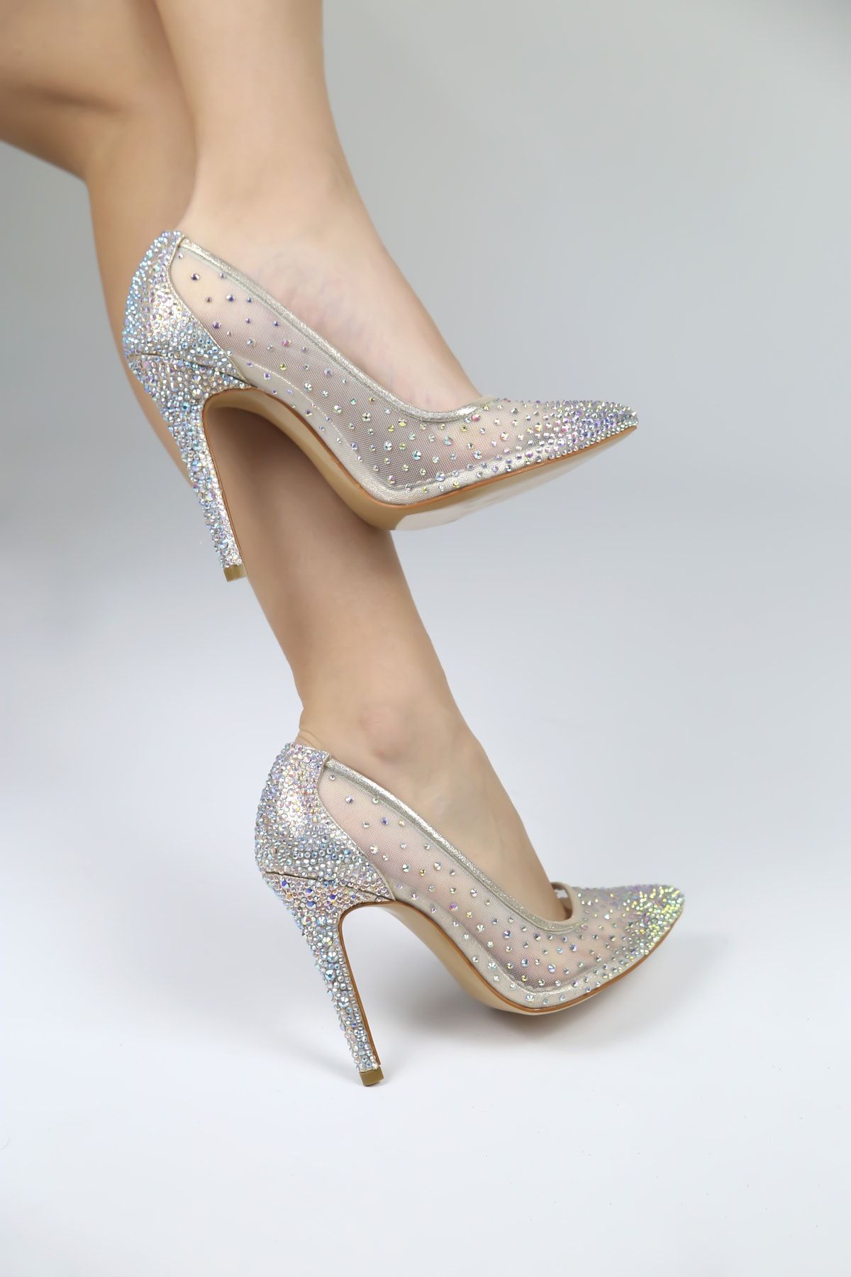 Exello Cinderella Gold Topuklu Ayakkabı