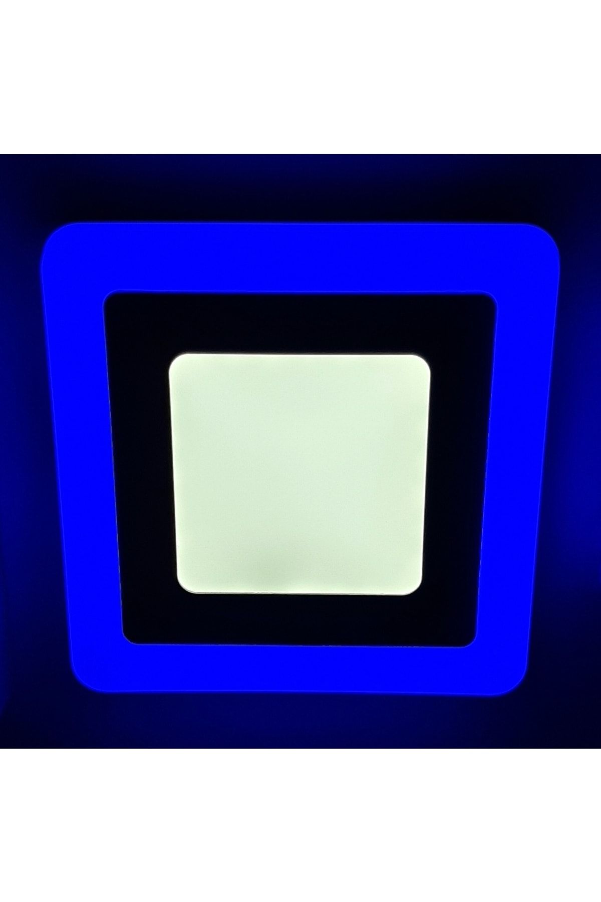 CNL Çift Renkli 6+3 W Led Panel Sıva Üstü Kare Spot Armatür (Mavi - Beyaz)