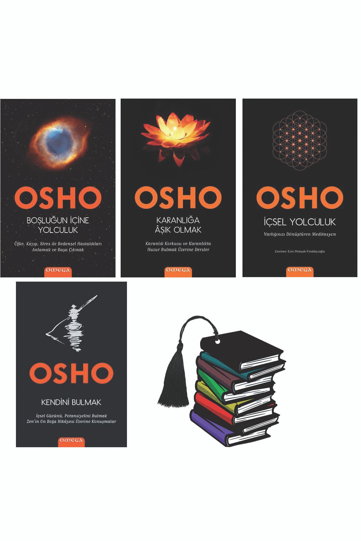Omega Yayınları Osho - Boşluğun Içine Yolculuk - Karanlığa Aşık Olmak - Içsel Yolculuk - Yırtılmaz Ayraç Hediye