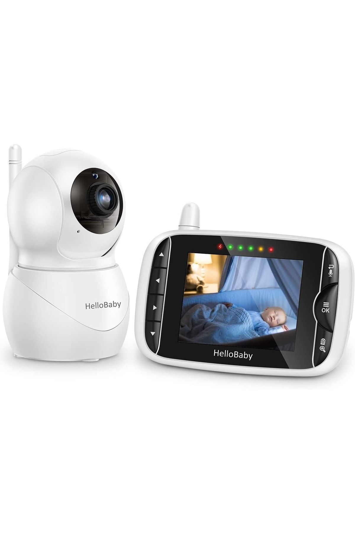 HelloBaby Kameralı Ve Sesli Monitör, Lcd Ekranlı Video Bebek Monitörü