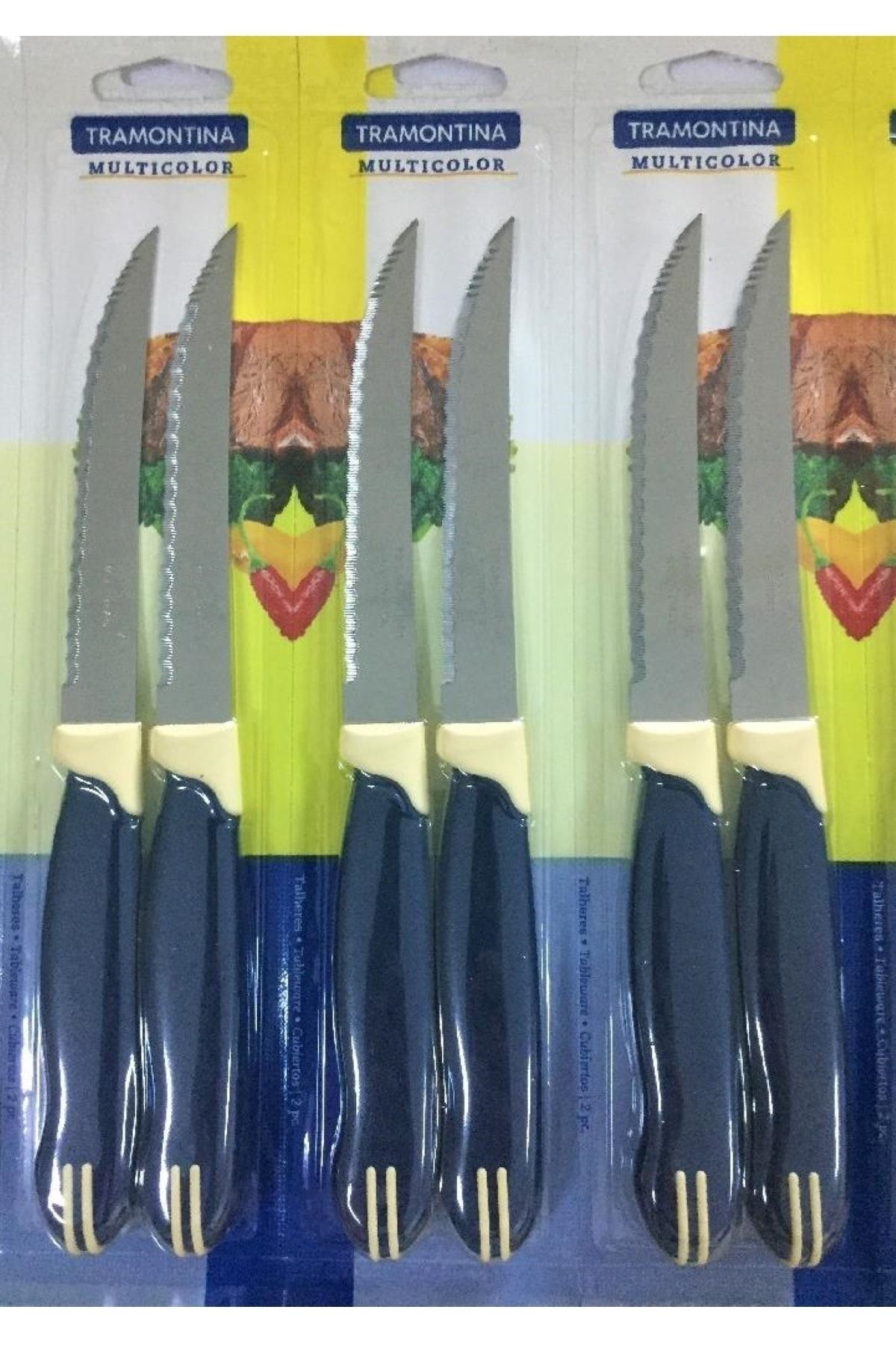 Pinkev Tramontina 6 Adet Tırtıklı Çok Amaçlı Mutfak Bıçak Seti