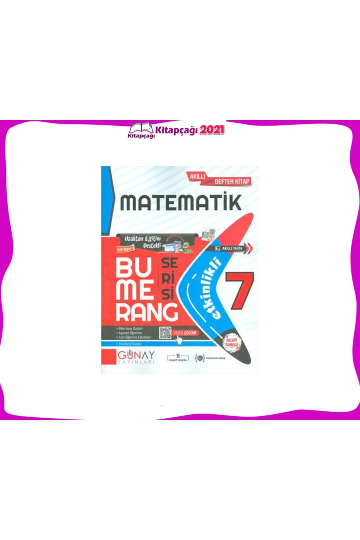 Günay Yayıncılık 7.sınıf Matematik Etkinlikli Bumerang Serisi Günay Yayınları