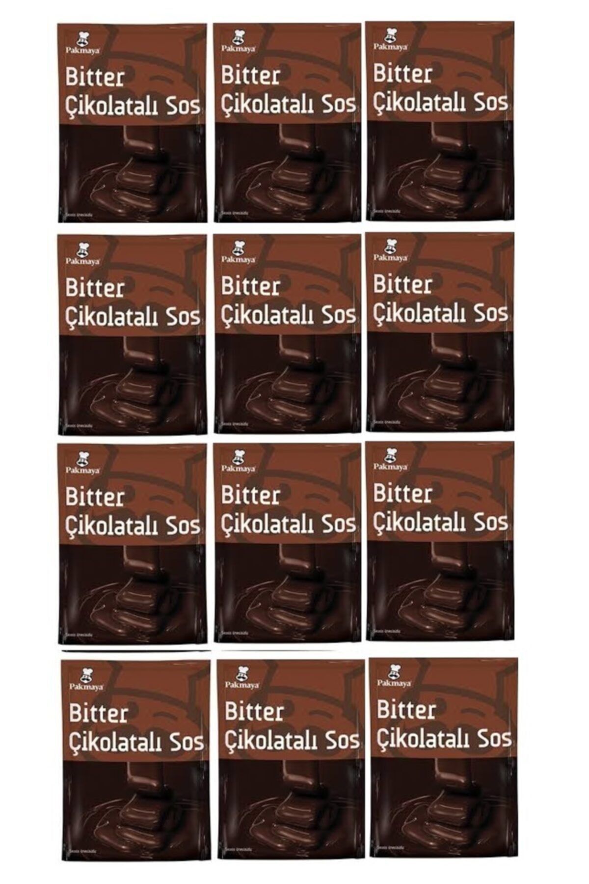 Pakmaya Çikolatalı Sos Bitter 122 Gr X 12 Adet