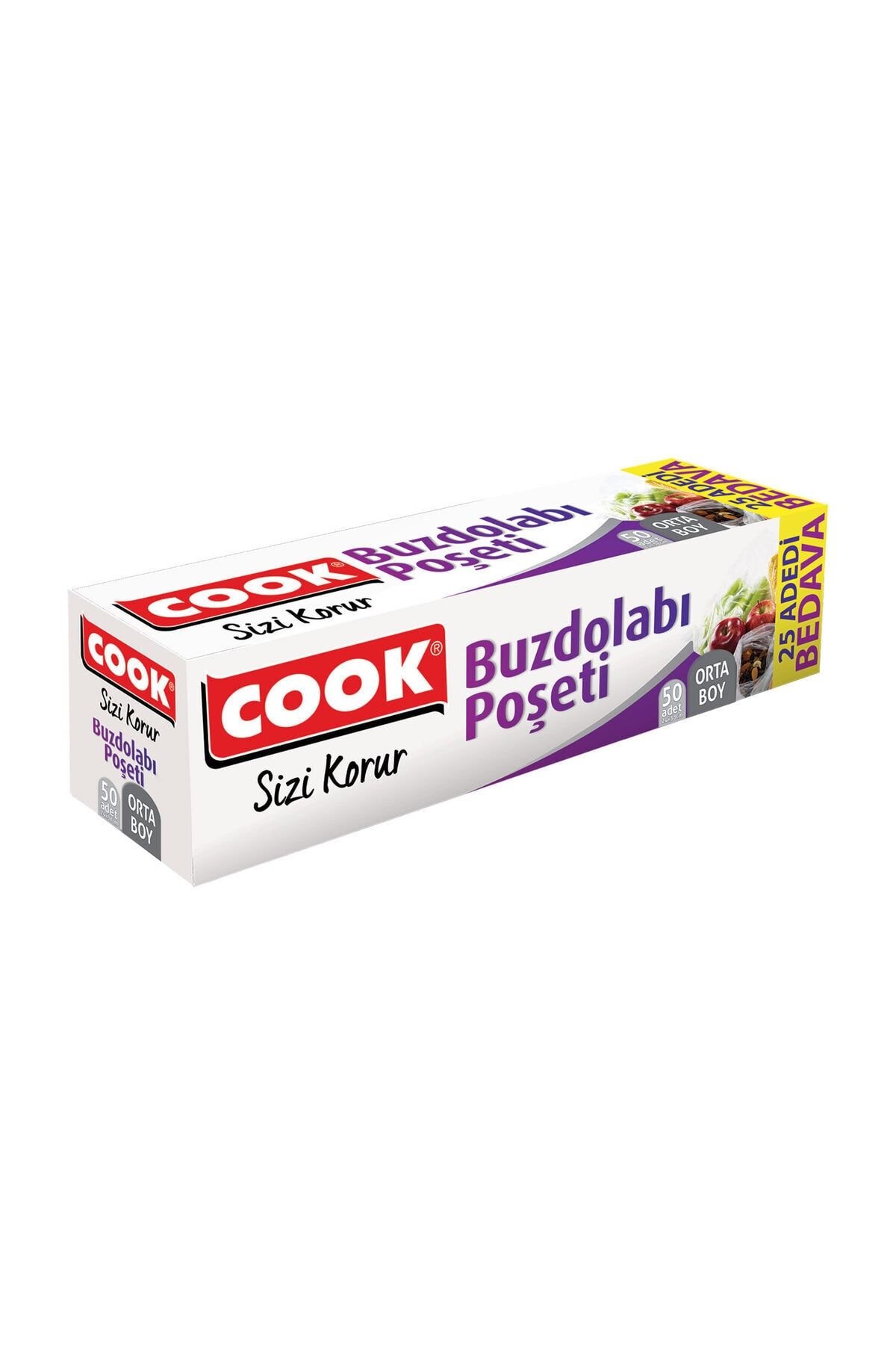 COOK Cook Ekonomik Buzdolabı Poşeti Orta Boy 50'Li