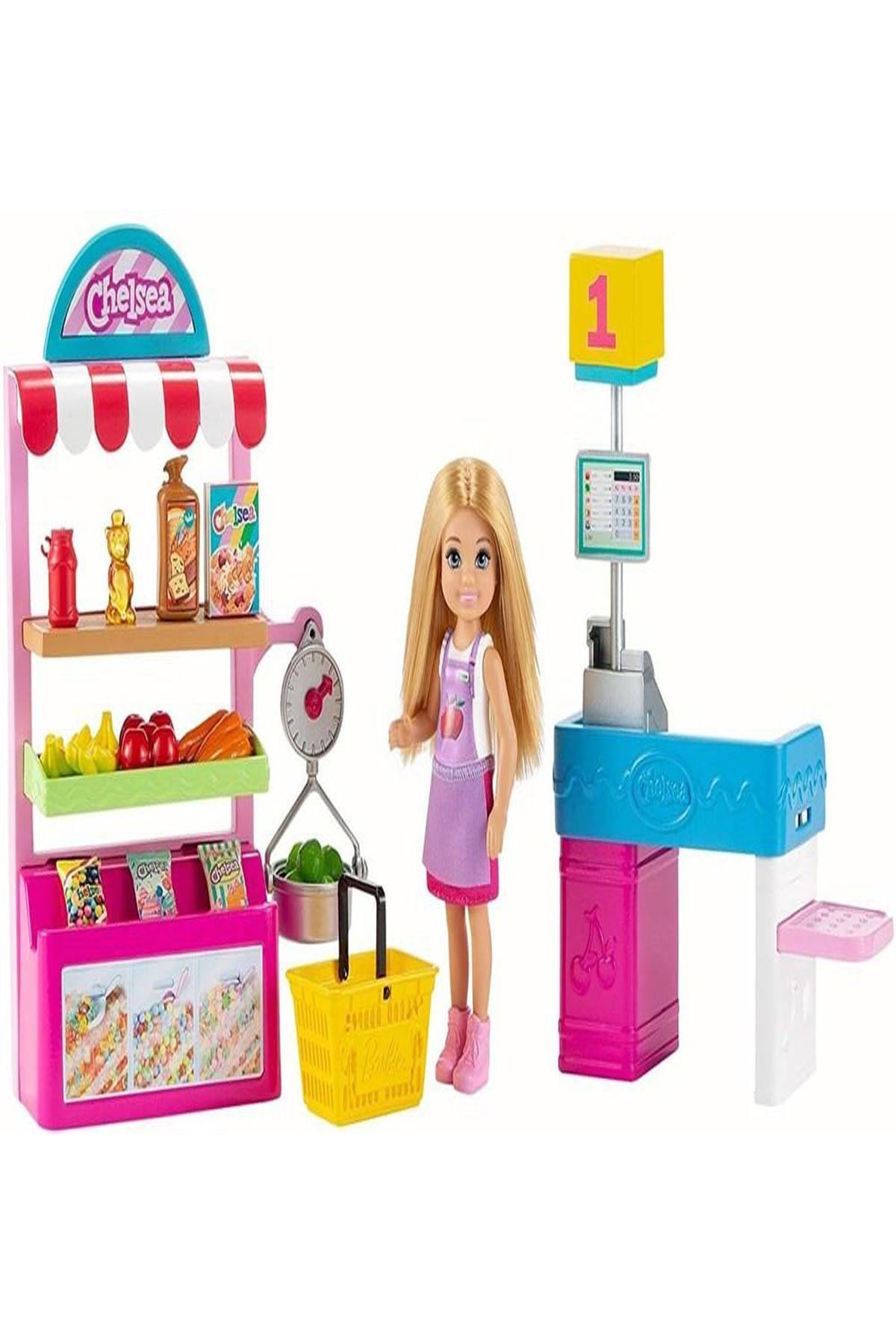 Barbie Oyuncak Barbie Chelsea Meslekleri Öğreniyor Market Çalışanı Chelsea Ve Oyun Seti Gtn67