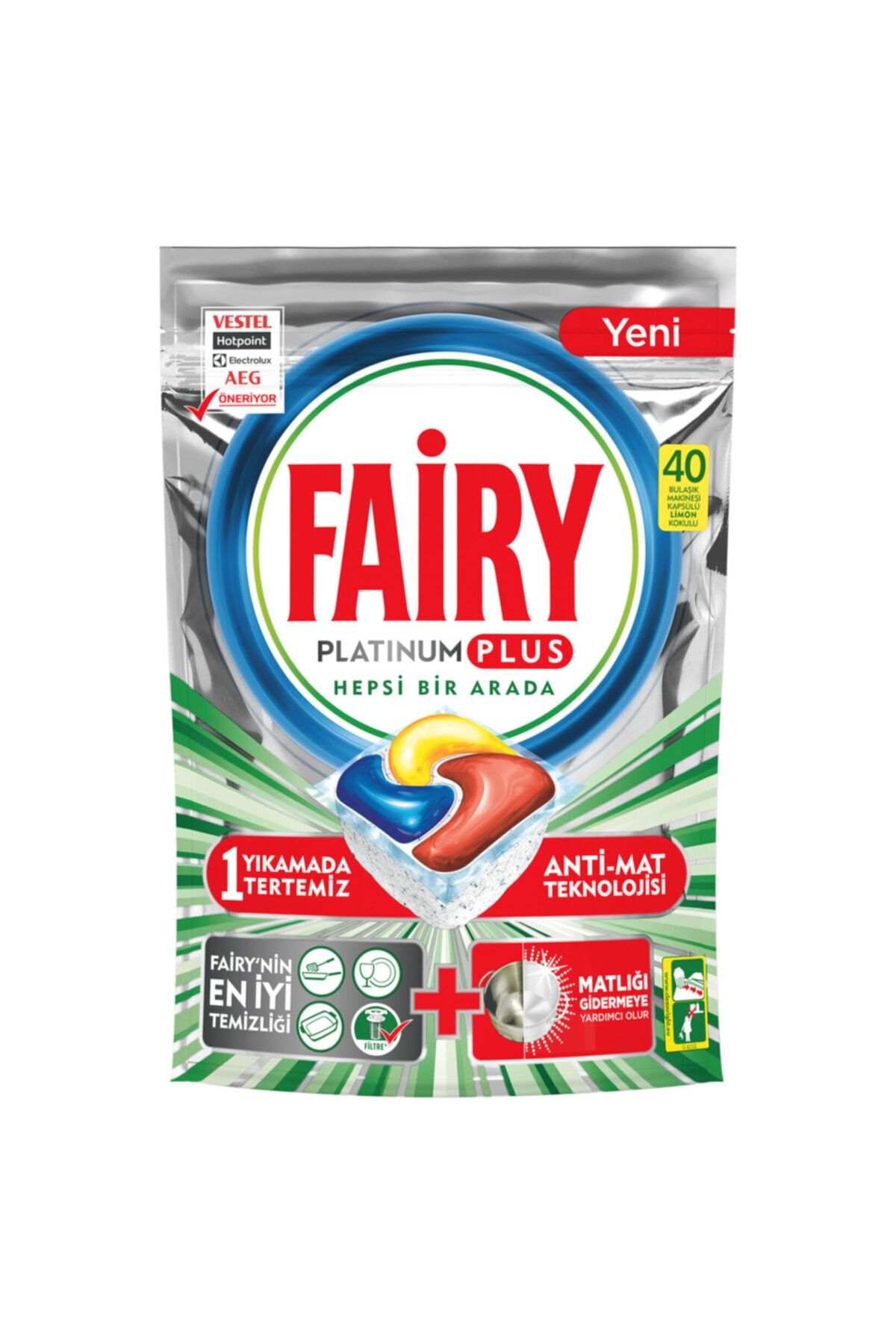 Fairy Platinum Plus Tablet 40'lı 621 g