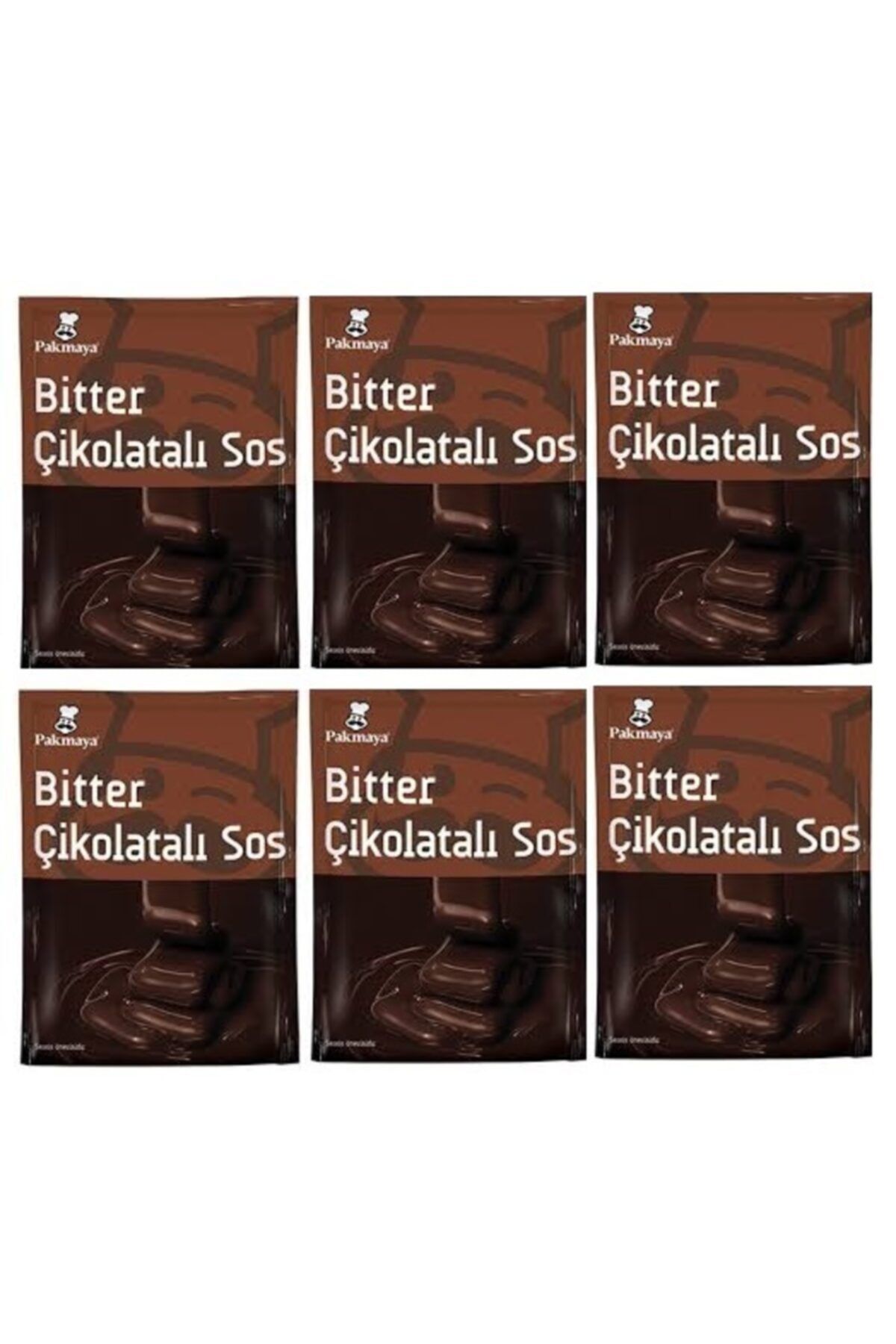 Pakmaya Çikolatalı Sos Bitter 122 Gr X 6 Adet