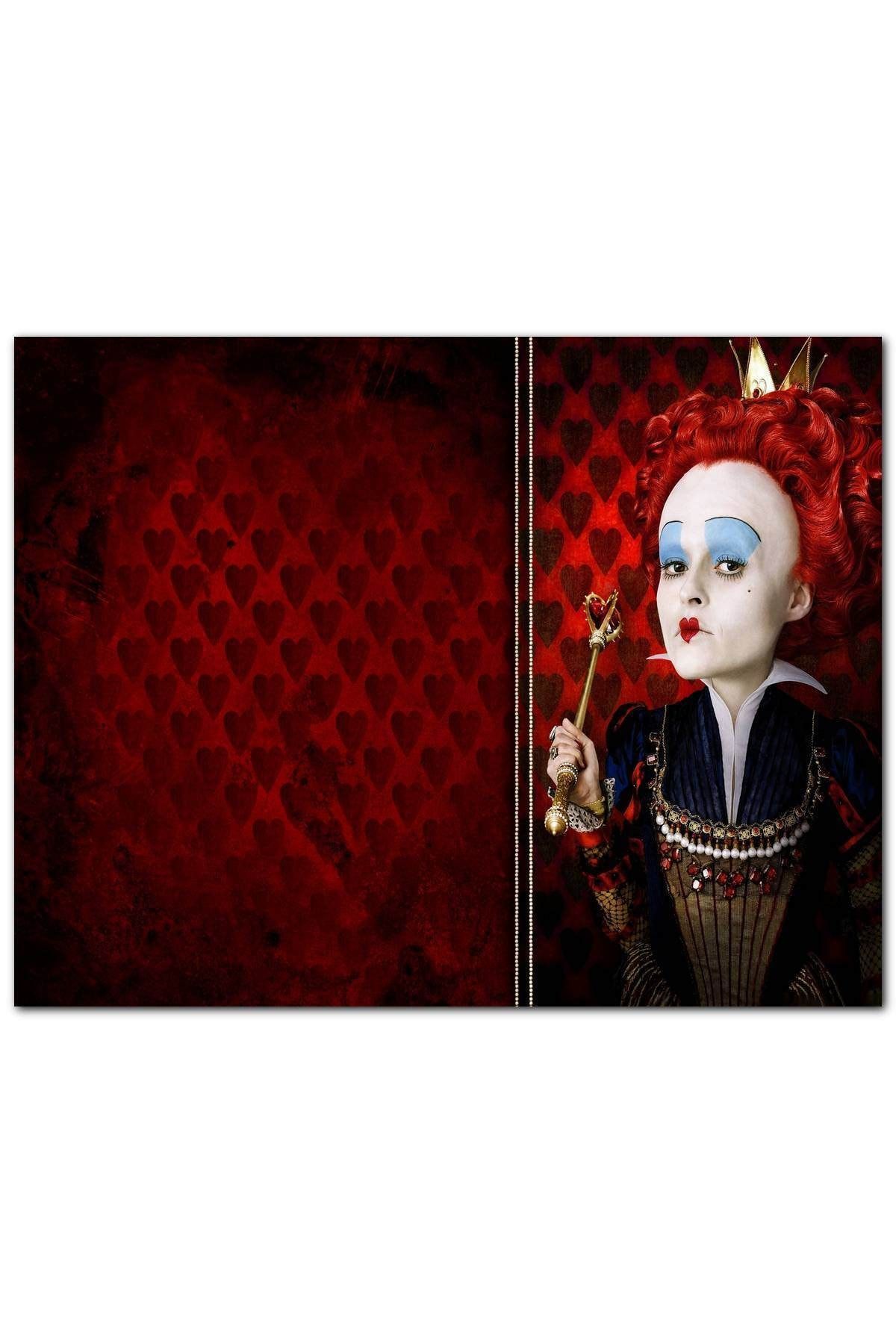 Cakatablo Ahşap Tablo Eli Kanlı Kırmızı Kraliçe (50x70 Cm Boyut)