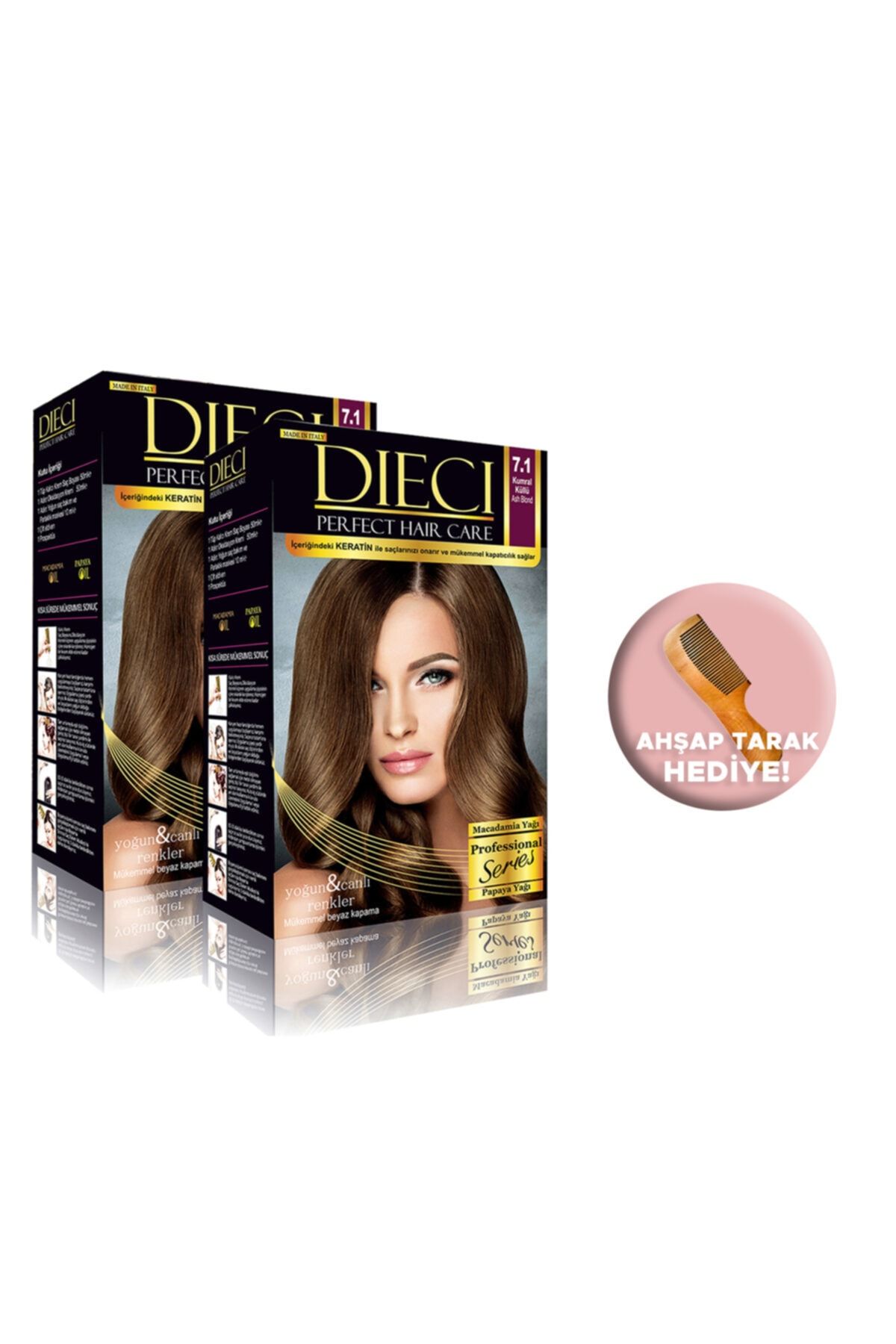 Dieci 2'Li Perfect Haır Kıt Boya 7,1 Kumral Küllü