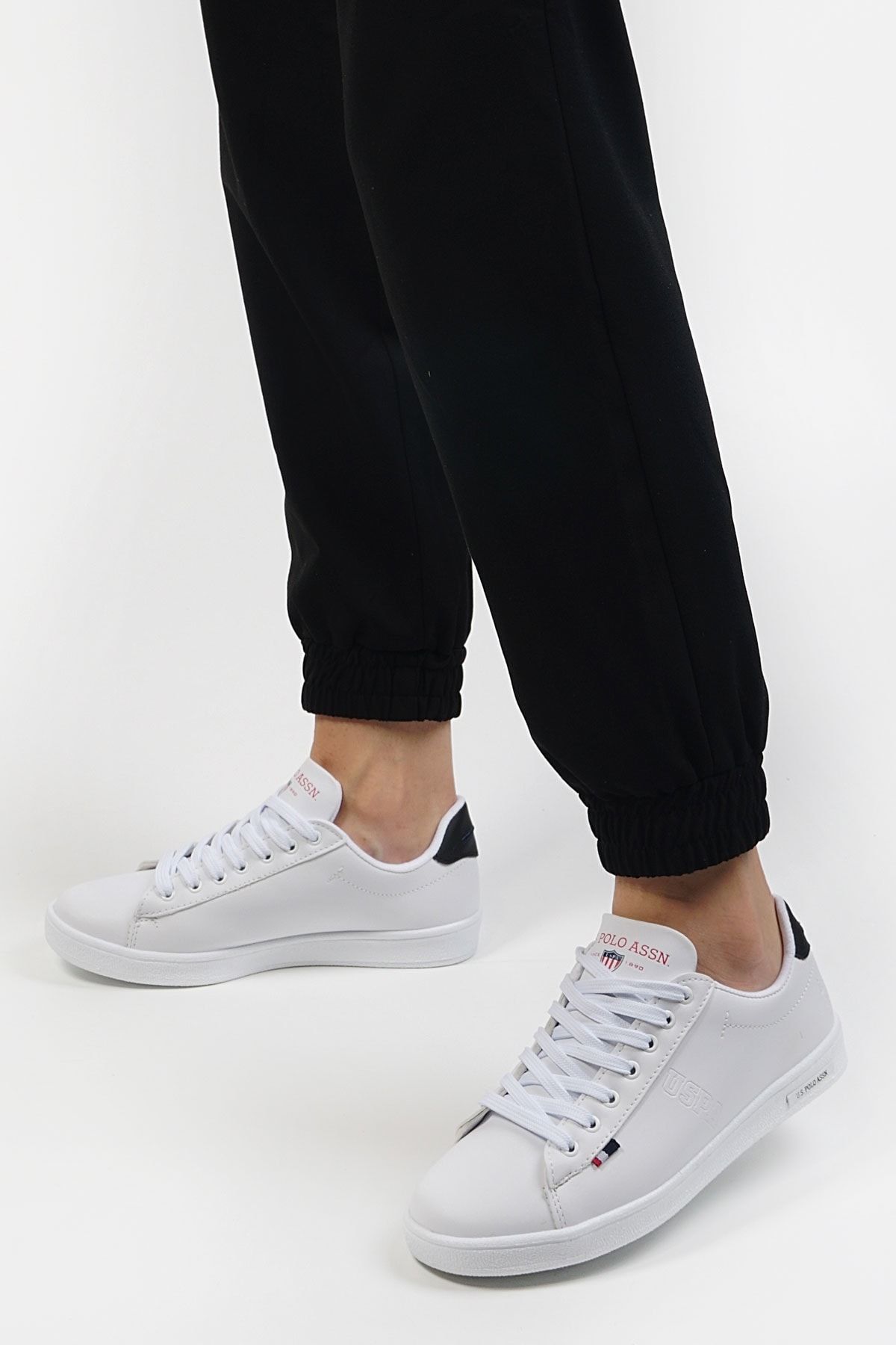 U.S. Polo Assn. Franco Beyaz Siyah Kadın Sneaker Ayakkabı 100367476