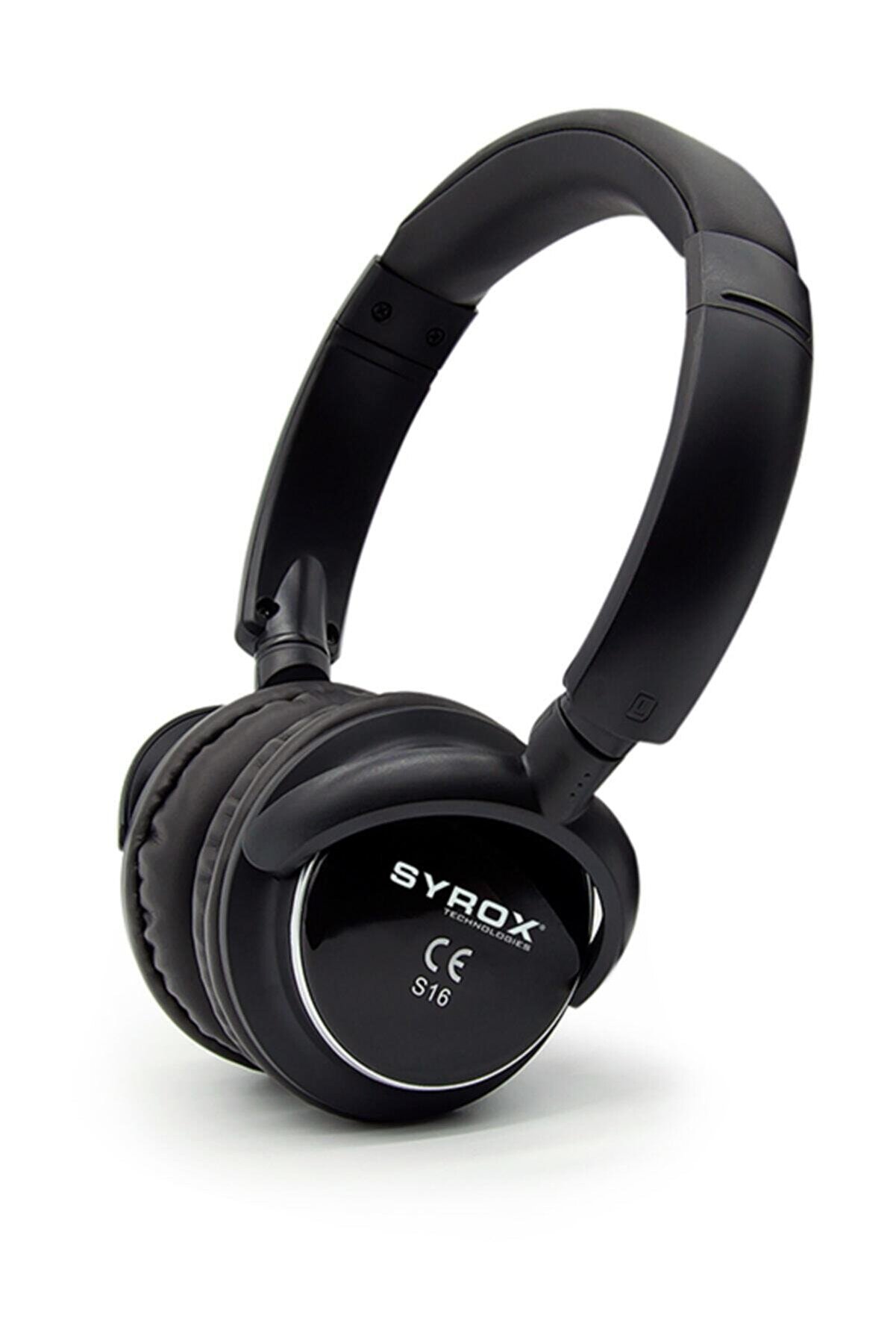 Syrox Kulaküstü Kablosuz Bluetooth Kulaklık Hafıza Kartı Girişli S16 Siyah