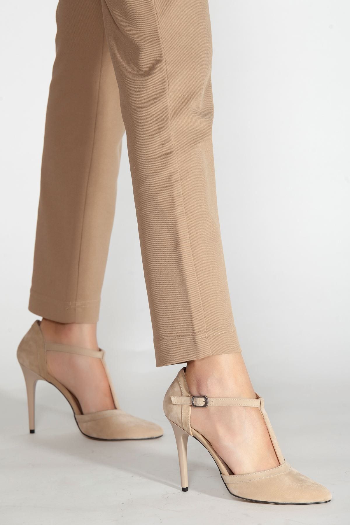 derithy Kadın Kahverengi Topuklu Ayakkabı
