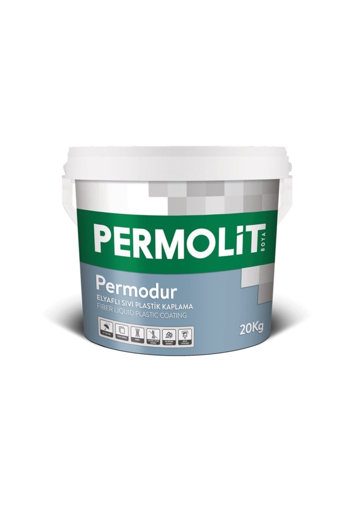 Permolit Permodur Elyaflı Sıvı Plastik Çatı Izolasyon Malzemesi 1 Kg Beyaz