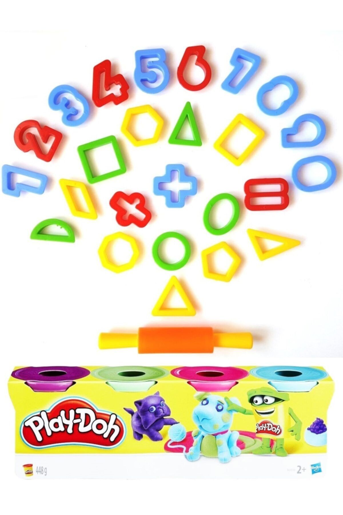 Play Doh Play-doh Orijinal Oyun Hamuru 448 Gr 4 Renk + Brons Matematik Şekiller Oyun Hamuru Kalıpları