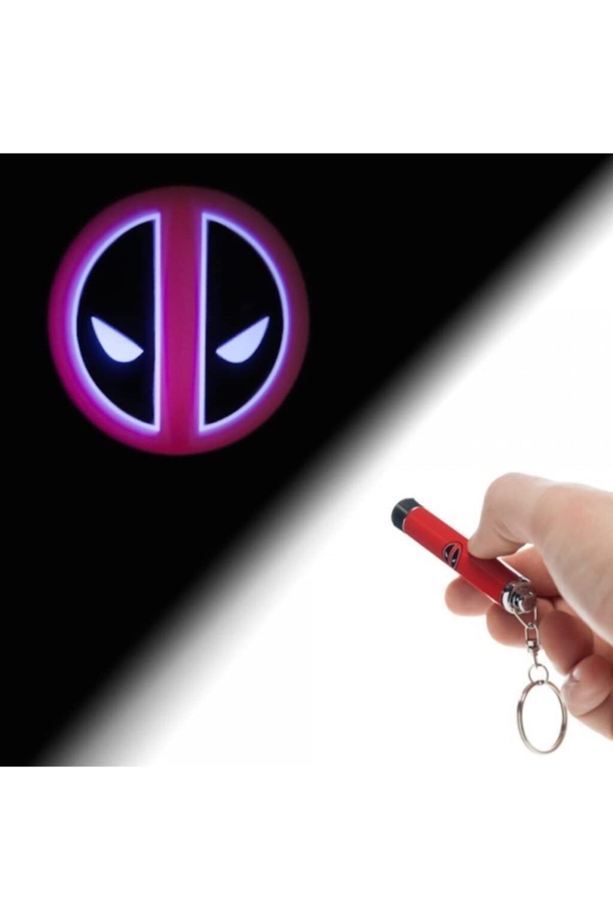 MARVEL Deadpool Logo Flashlıght Anahtarlık