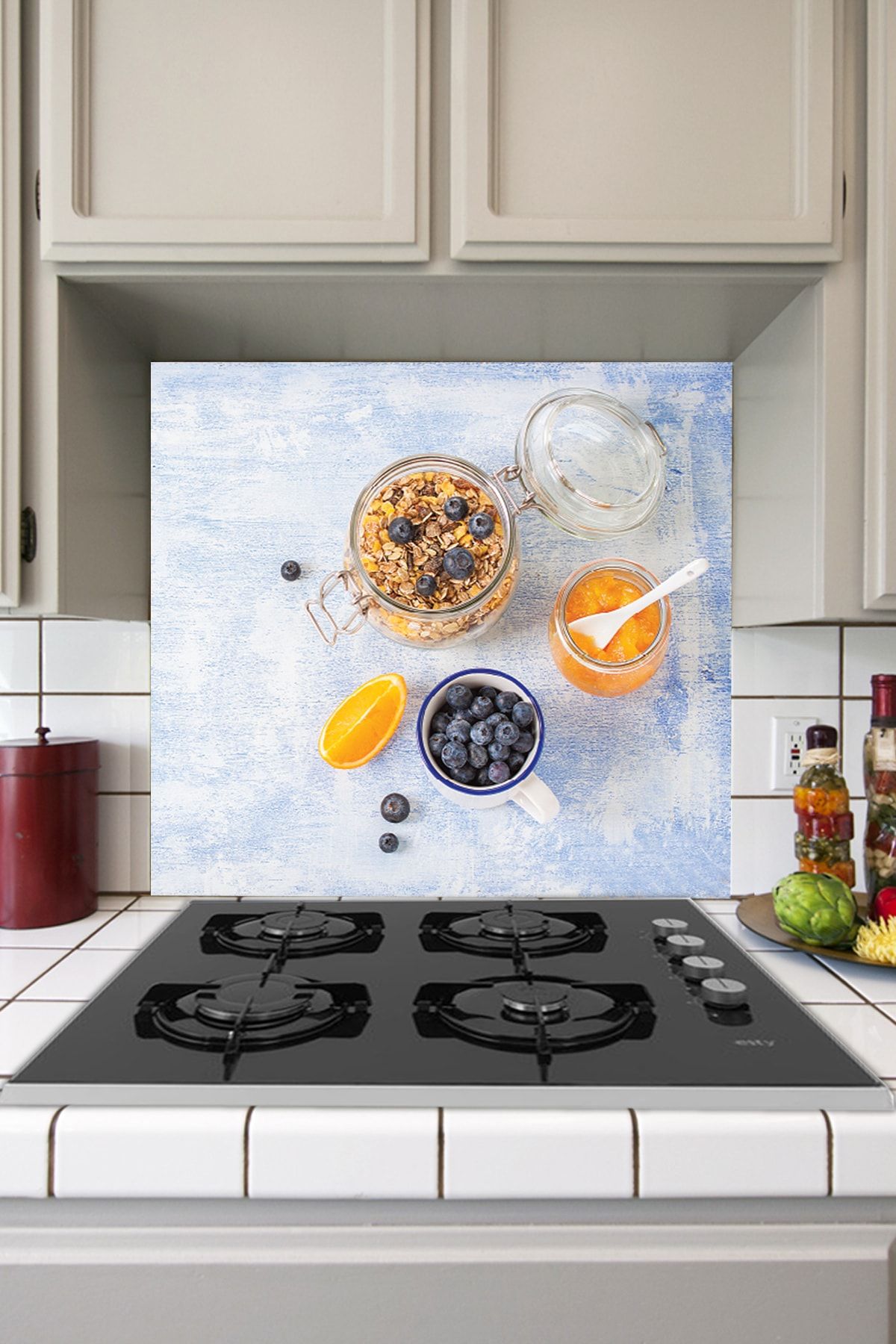 Tilki Dünyası Mutfak Ocağı Arkası Sağlıklı Kahvaltılar Sticker