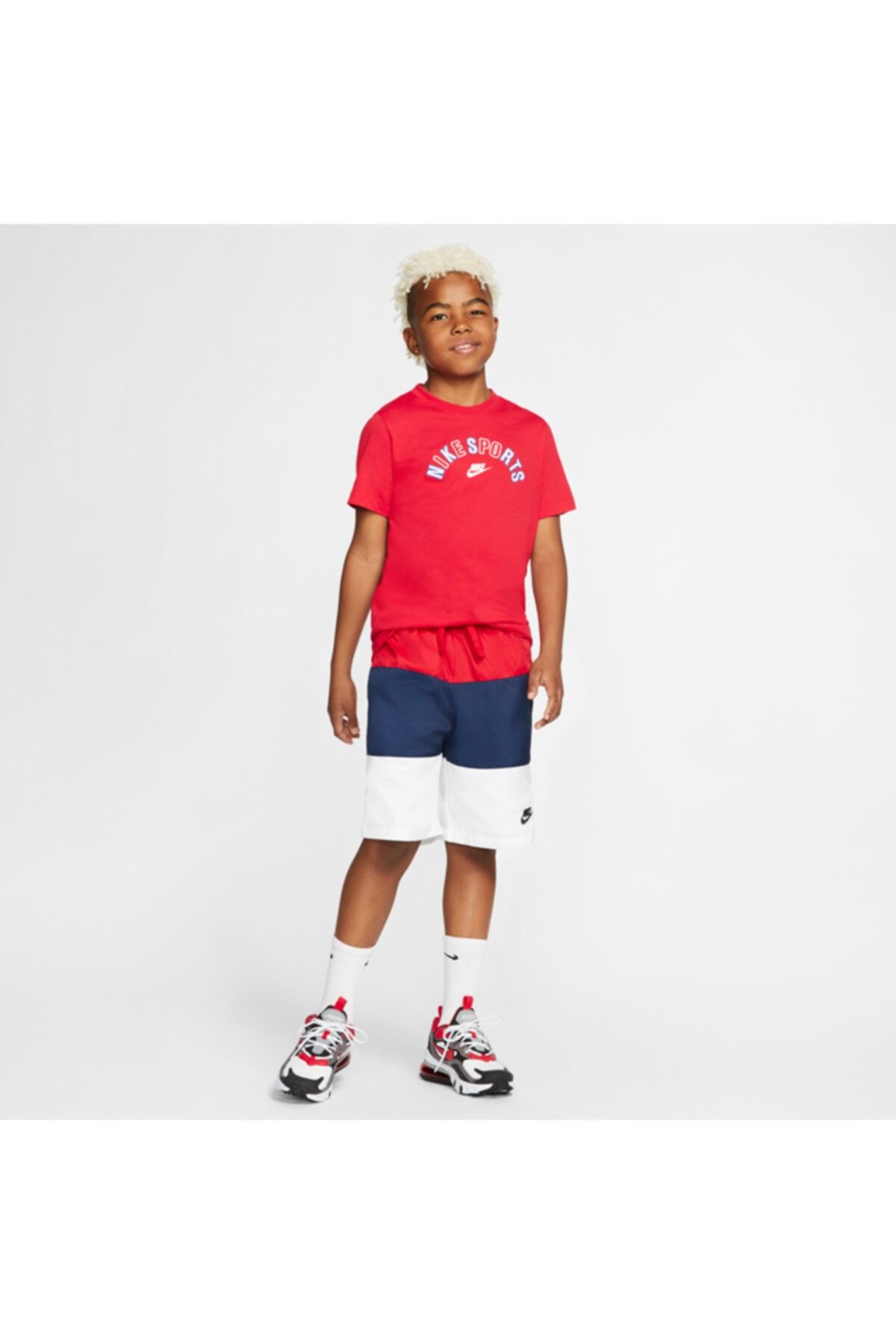 Nike Nike Sportswear (BOYS') Çocuk Şort - Kırmızı-lacivert-beyaz Havuz Ve Deniz Şortu