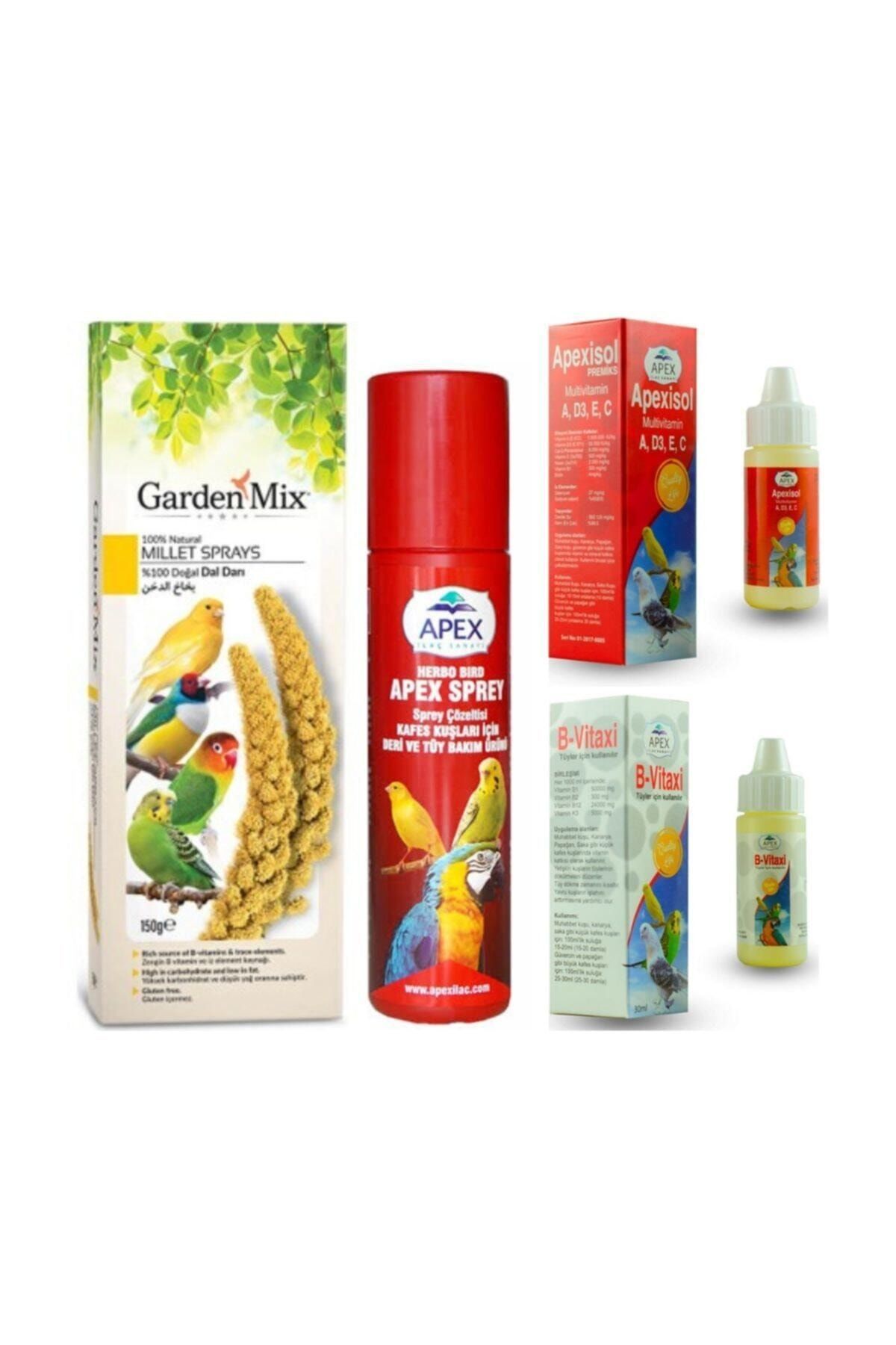 Gardenmix Kuşlar Için  Dal Darı Ve Apex Sağlık Seti