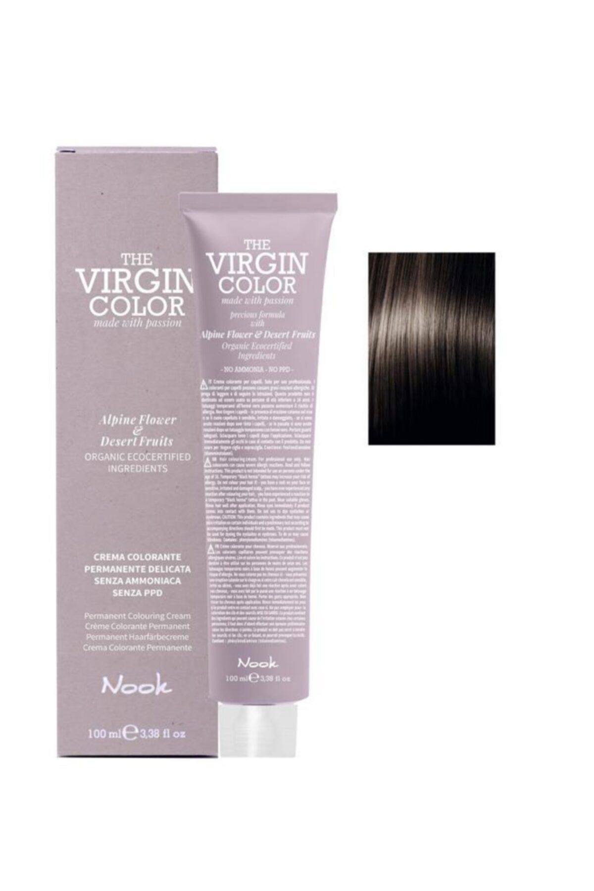 Nook The Virgin Color Amonyaksız Saç Boyası 55.0 Yoğun Açık Kestane 100 ml