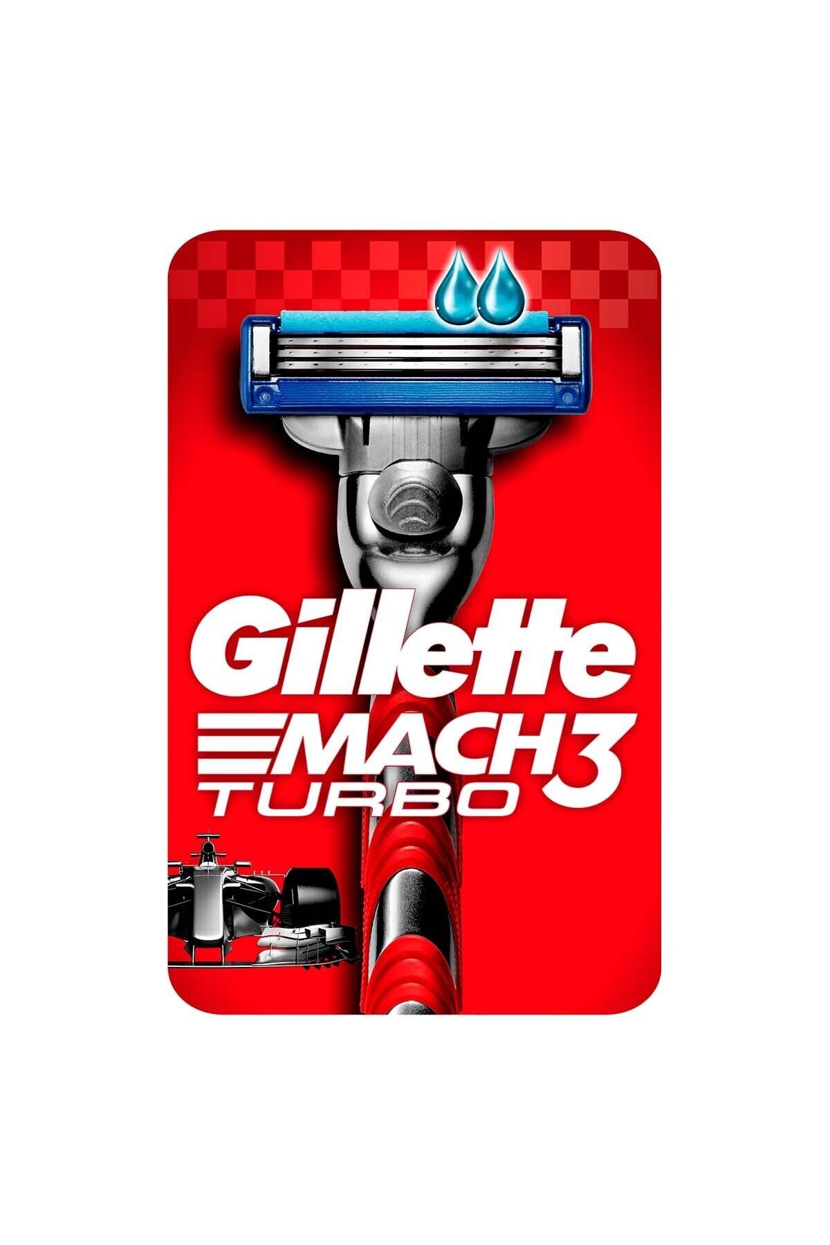 Gillette Mach3 Turbo Tıraş Makinesi 2 Yedekli Kırmızı Seri
