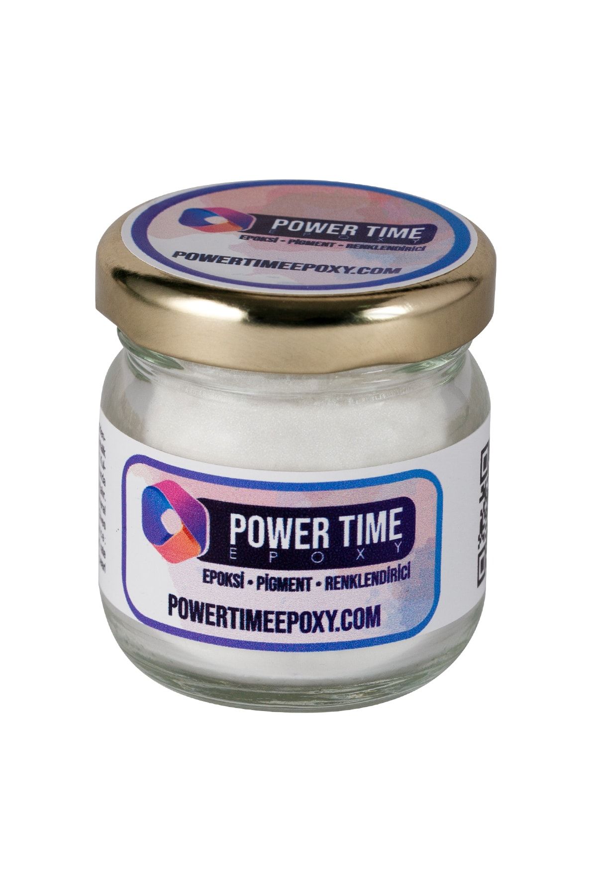 POWER TIME EPOXY Sedefli Metalik Toz Pigment Boya / Beyaz Gümüş / Epoksi Için