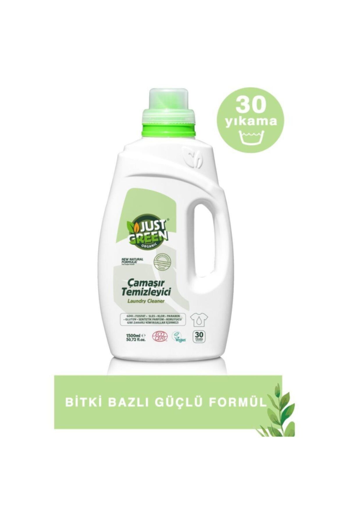 Just Green Organic Çamaşır Deterjanı 30 Yıkama 1500 ml