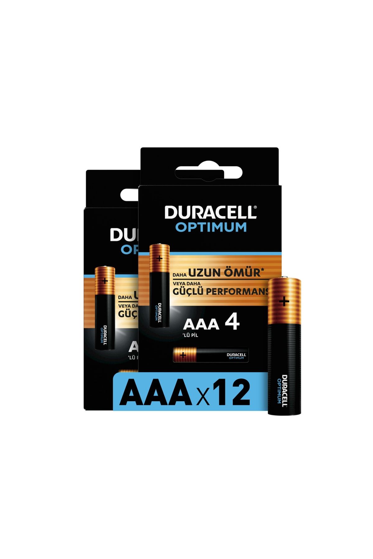 Duracell Optimum Aaa Alkalin Pil, 1,5 V Lr03 Mn2400, 12’li Paket