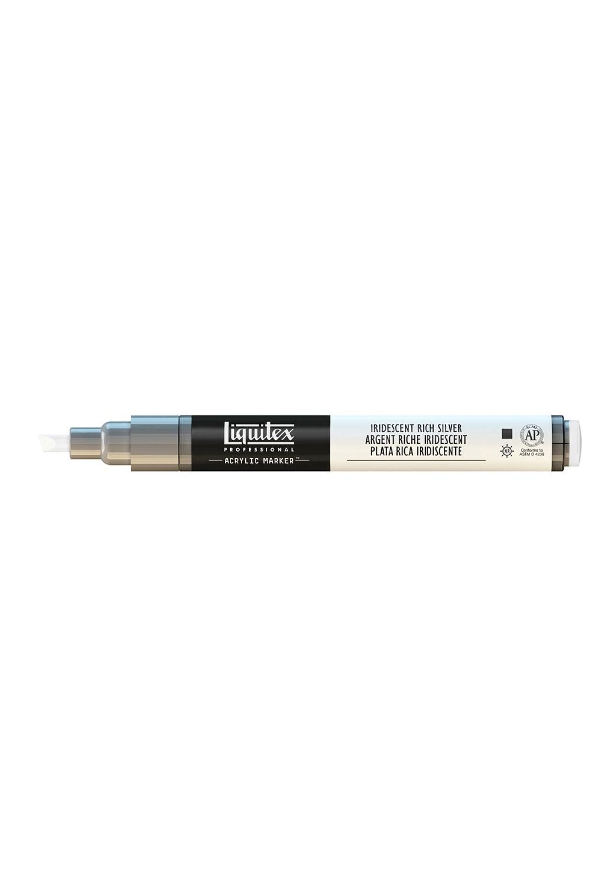 Liquitex Professional Akrilik Markör Ince Uç 2mm Iridescent Rich Silver 239