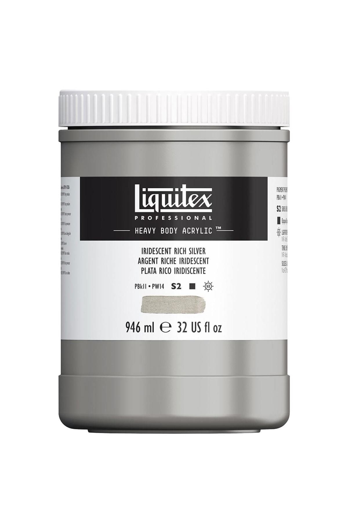 Liquitex Professional Heavy Body Akrilik Boya 946ml Iridescent Rich Silver 239 S2